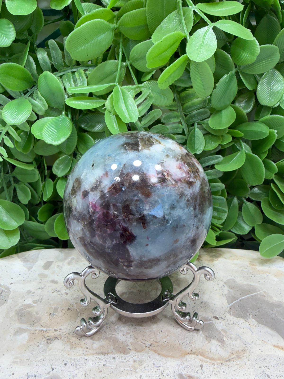 Unicorn Stone Sphere 546g | Calm • Love • Positivity