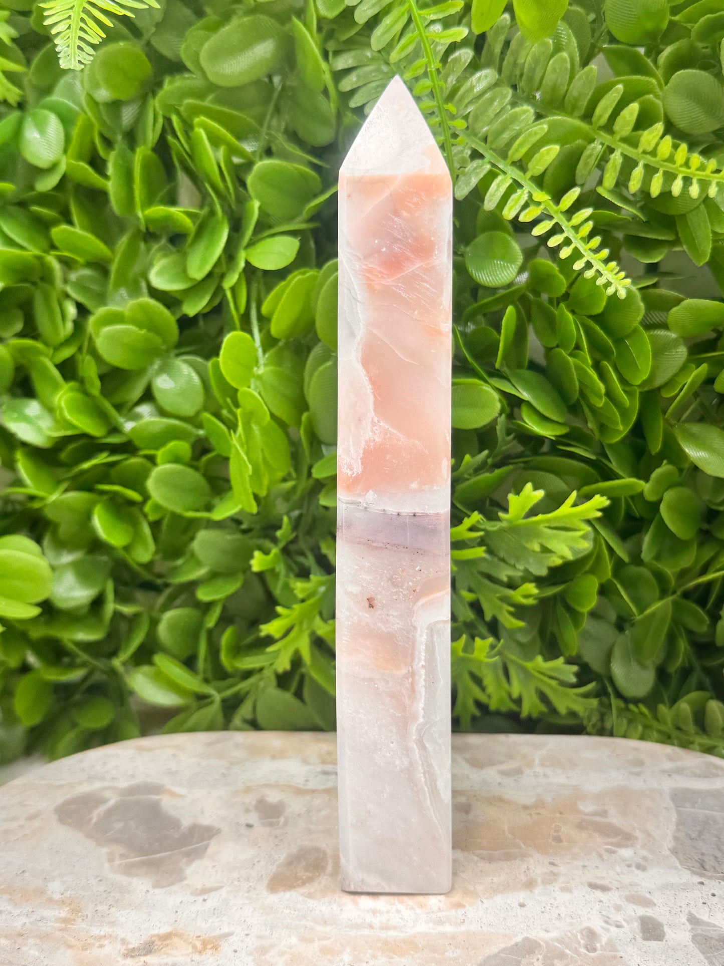 Pink Agate Tower 652g