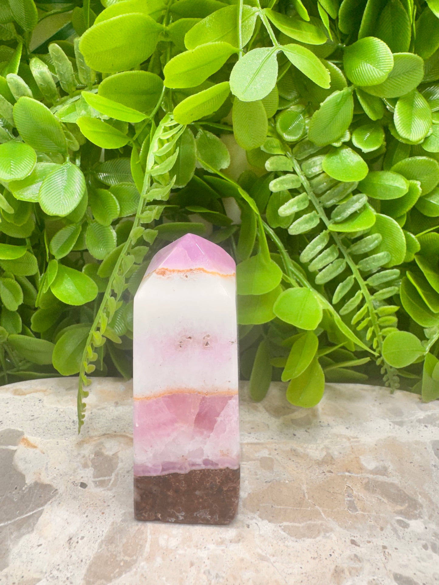 Pink Aragonite Freeform Point 268g