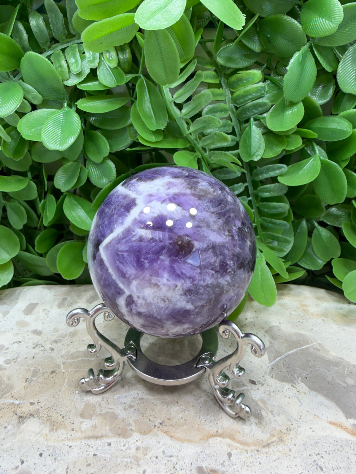 Chevron Amethyst Sphere 326g
