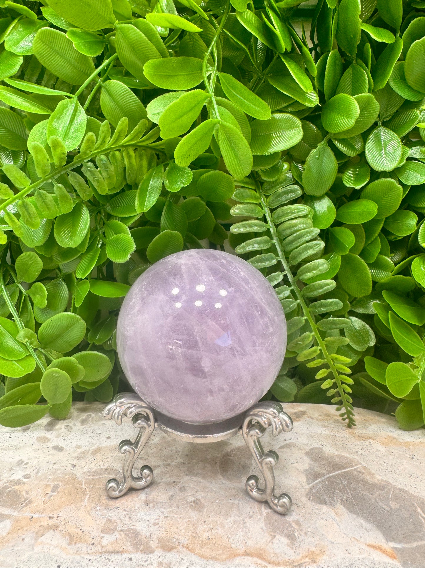 Lavender Rose Quartz Sphere 382g