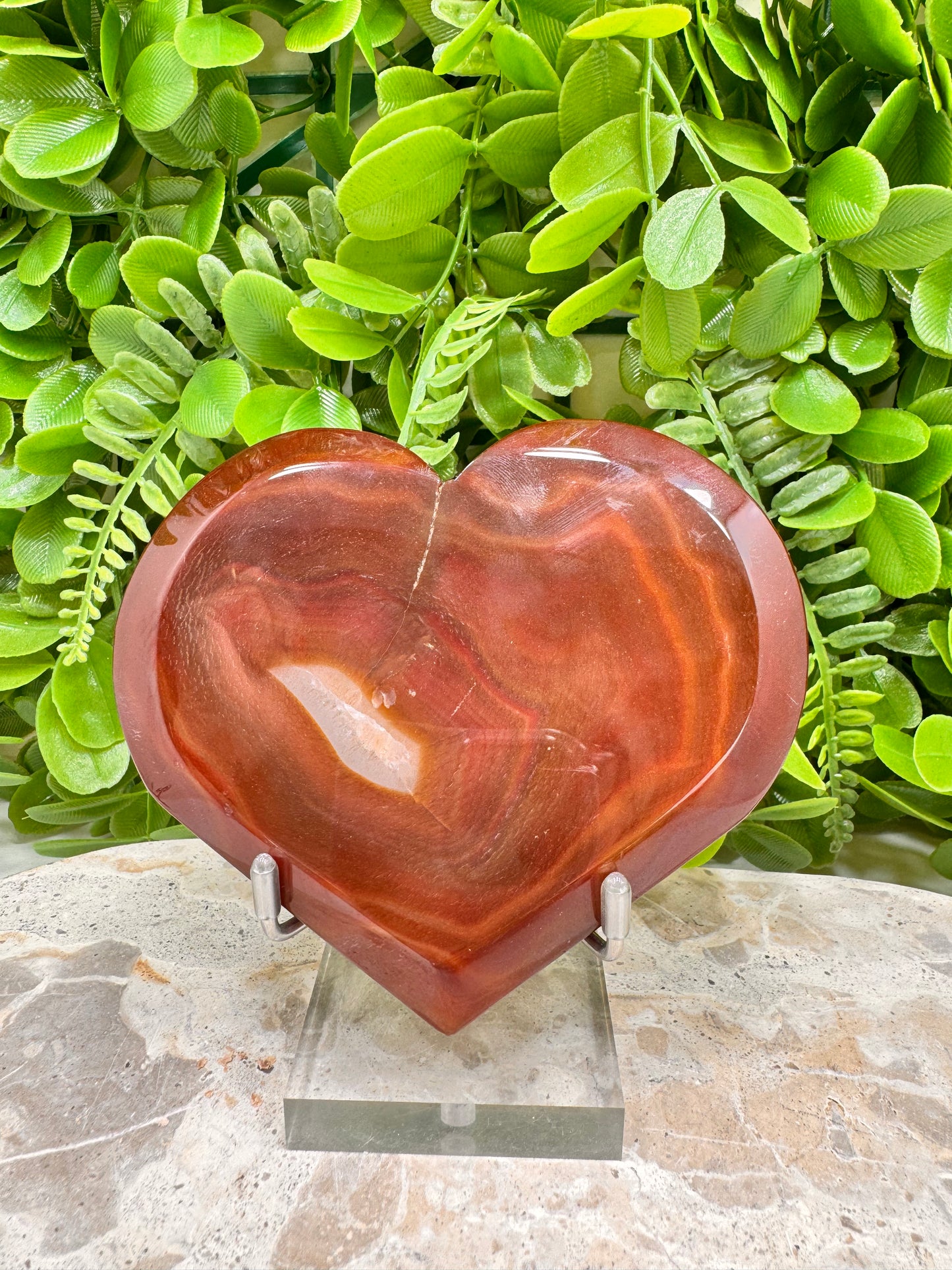 Carnelian Druzy Heart 222g