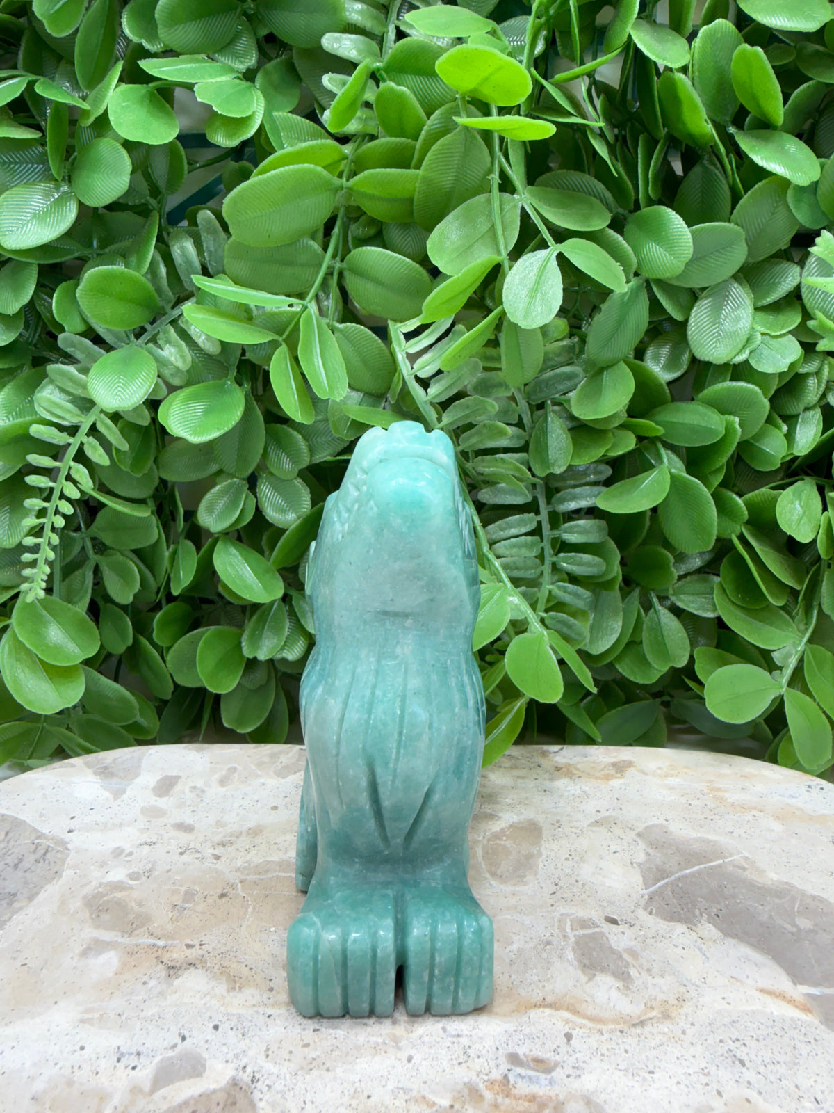 Amazonite Wolf 334g | Communication • Harmony • Truth