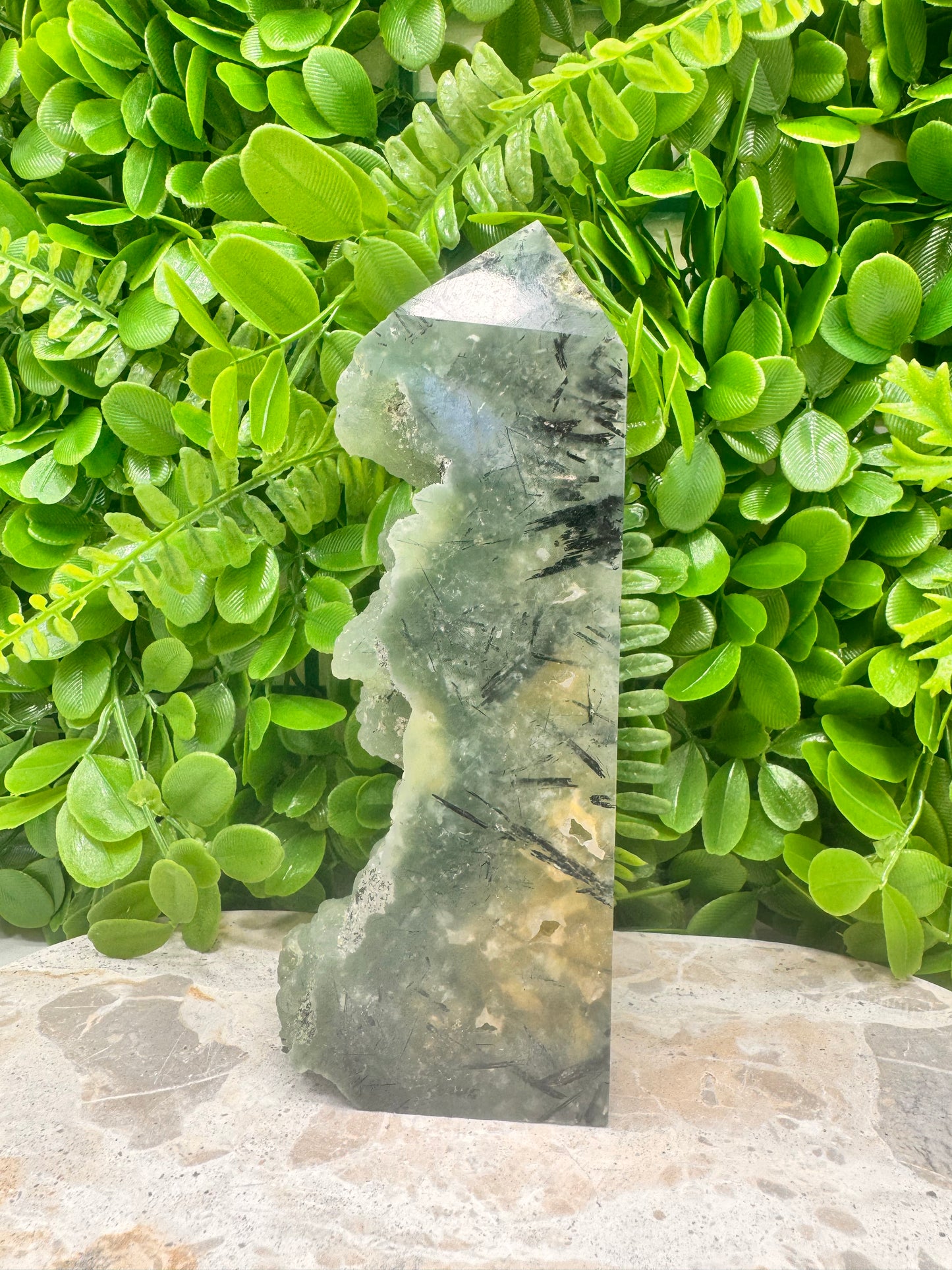Prehnite Freeform Tower 820g