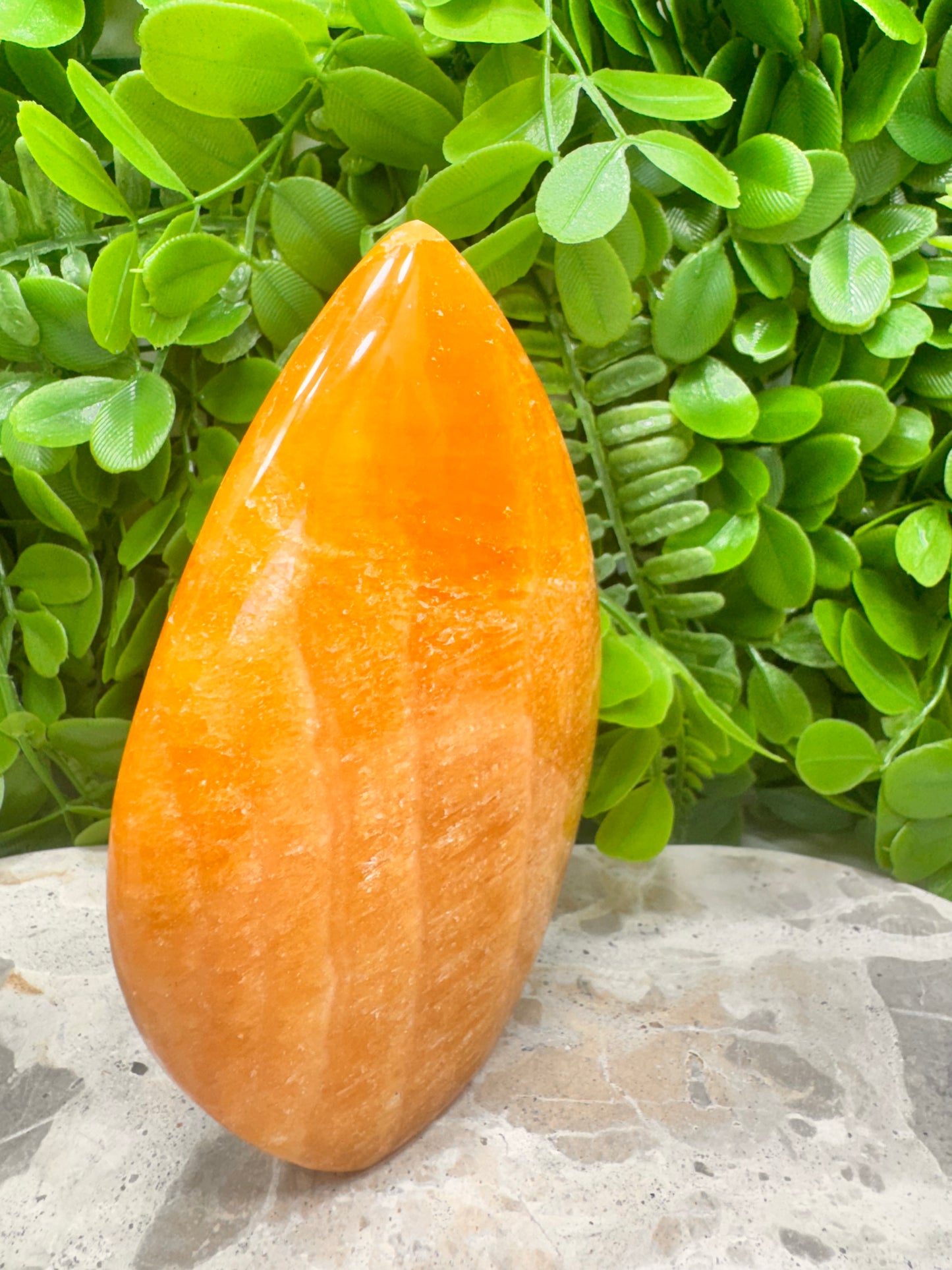 Crystalised Orange Calcite Flame 524g