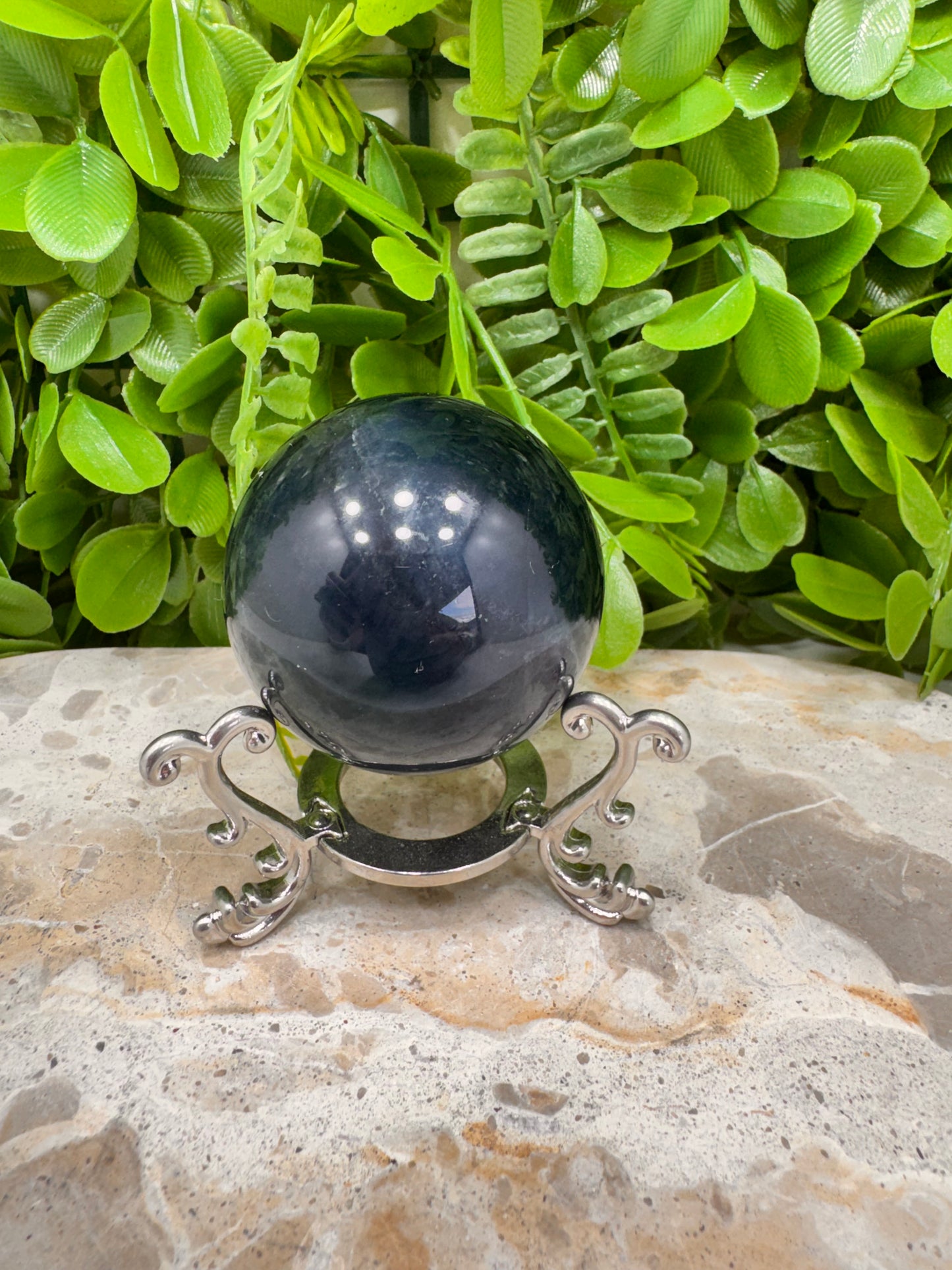 Blue Fluorite Sphere 236g