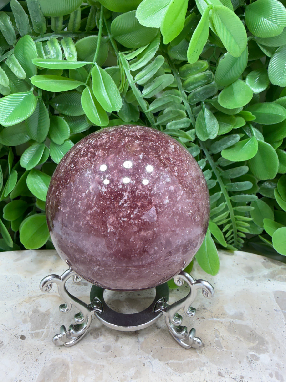 Strawberry Quartz Sphere | Love • Happiness • Compassion