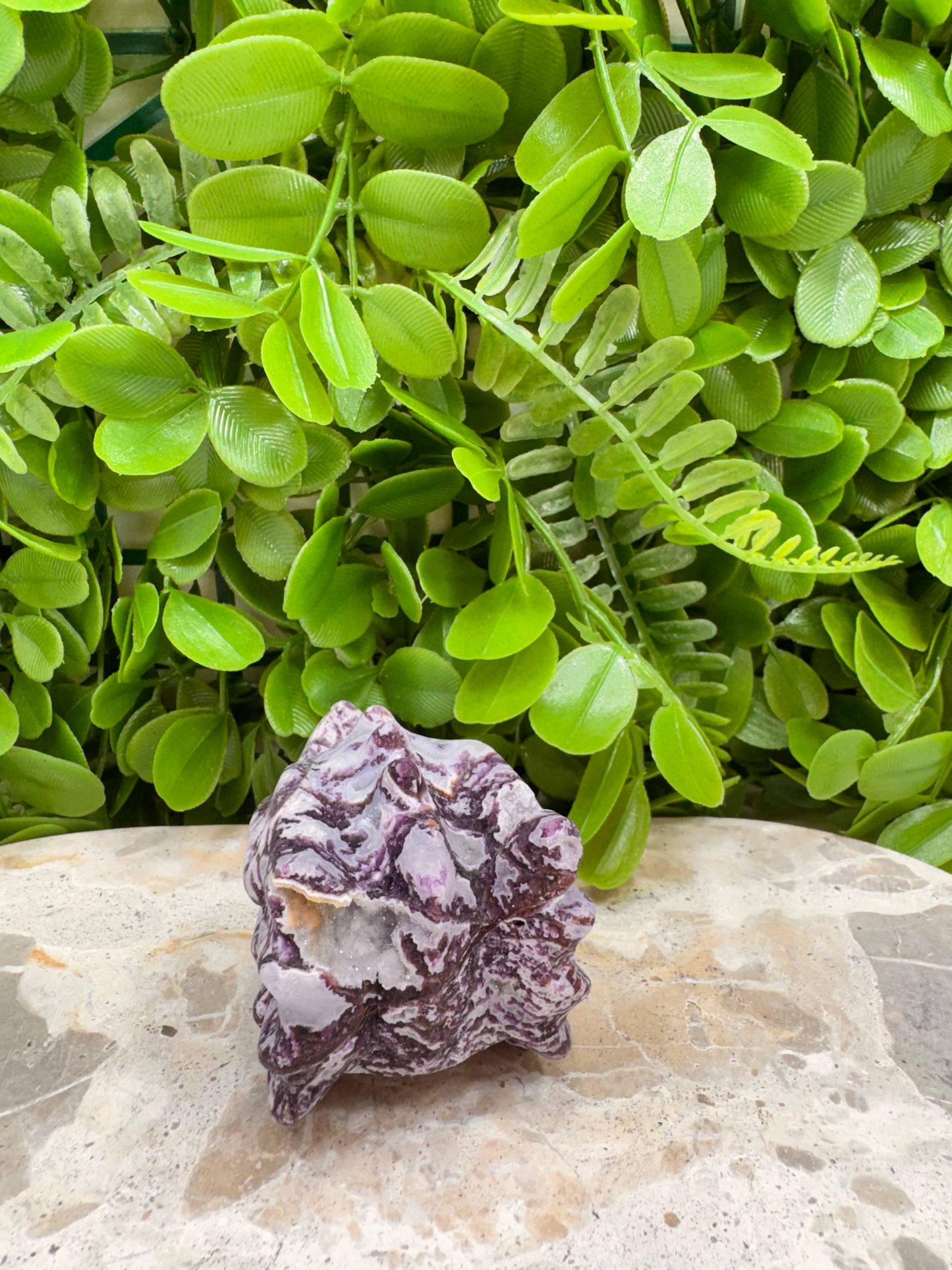 Purple Sphalerite Dragon Skull 298g