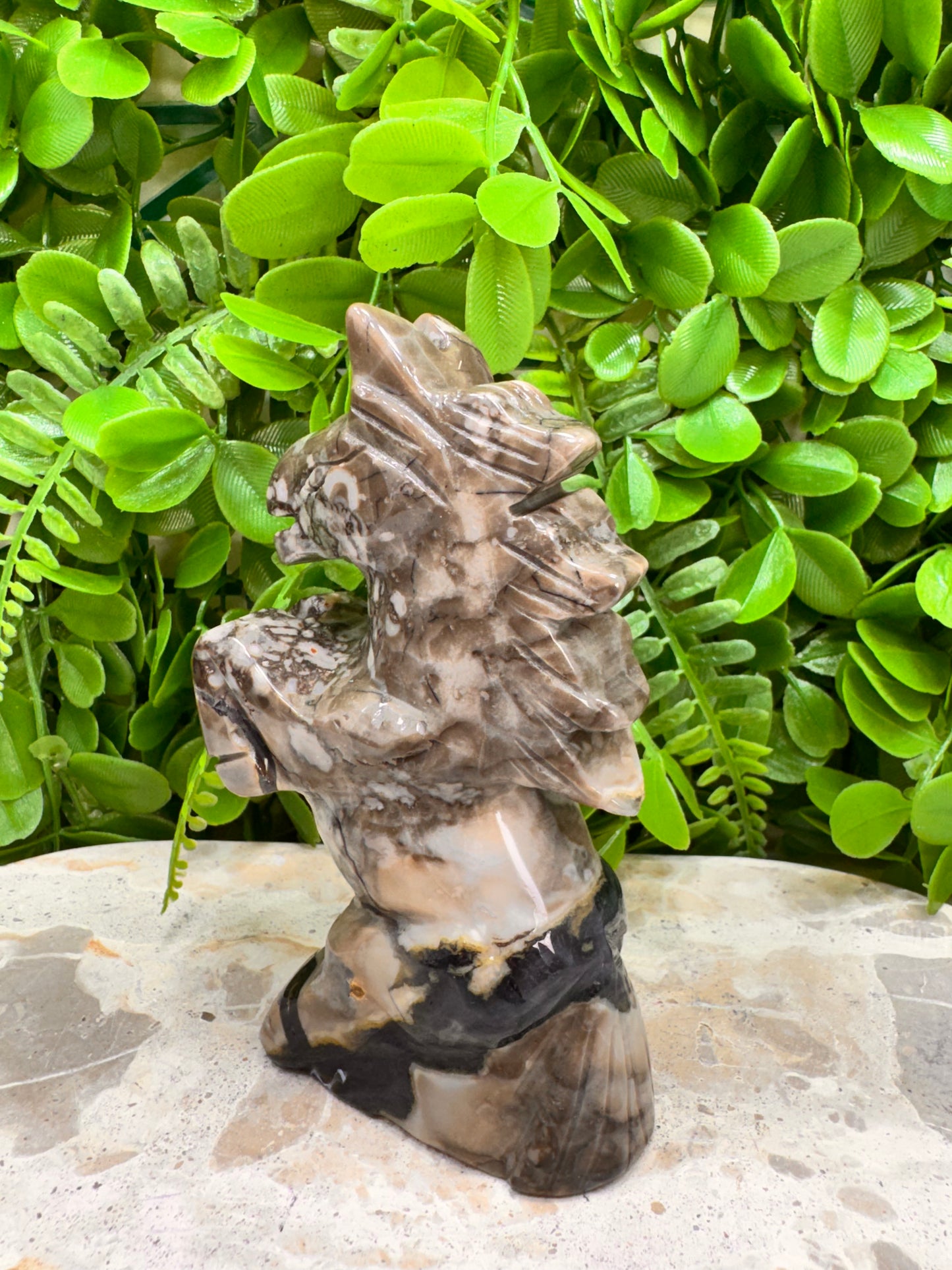 Volcanic Agate Horse 406g