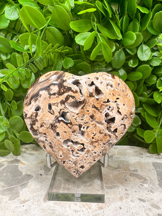 Chocolate Calcite Heart 348g