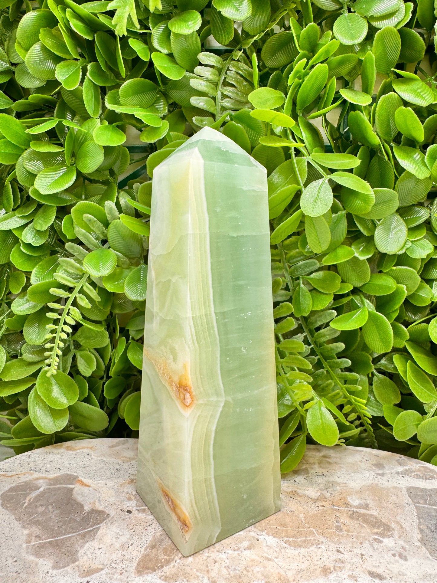 Pistachio Calcite Tower 798g