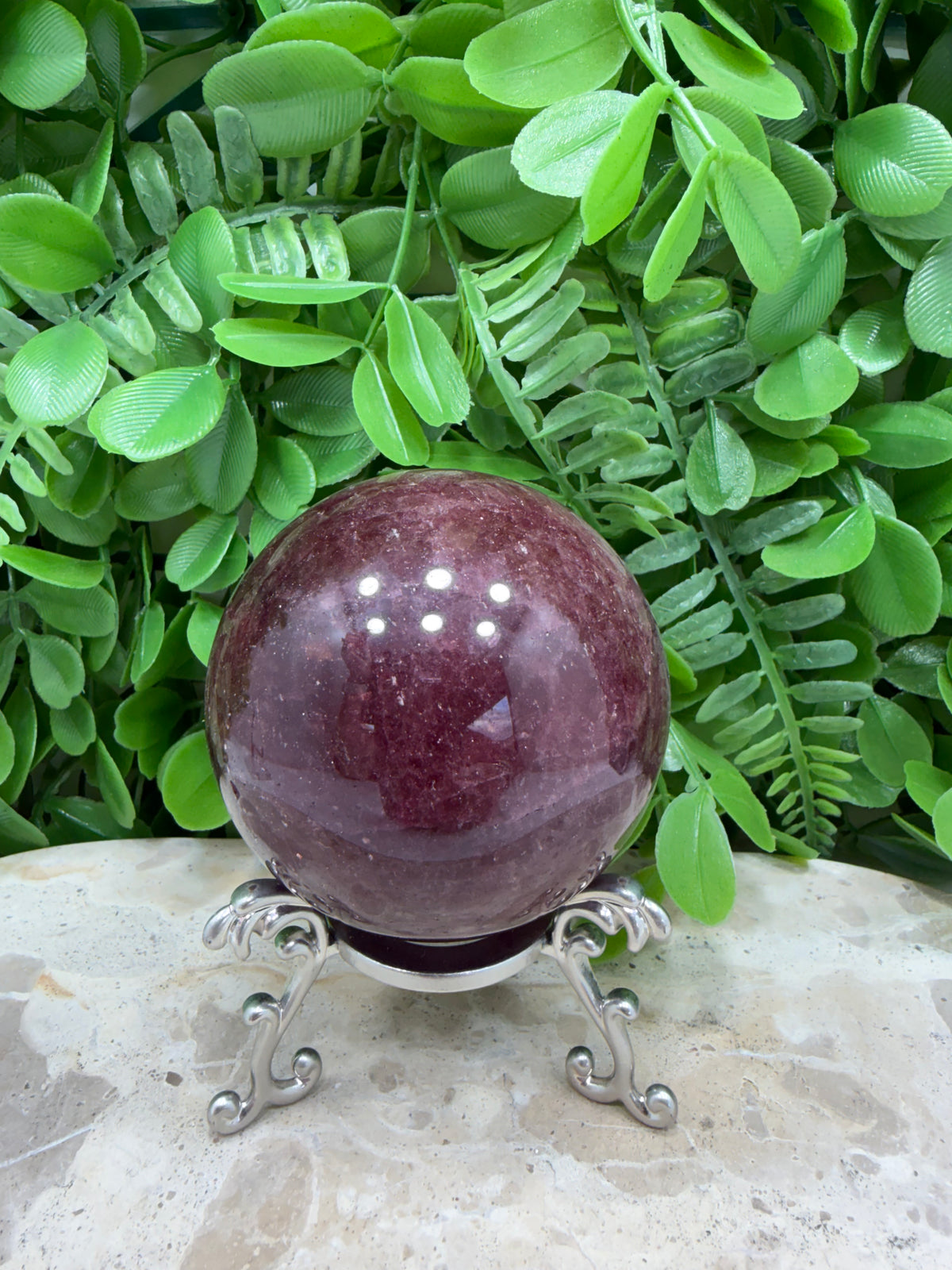Strawberry Quartz Sphere | Love • Happiness • Compassion