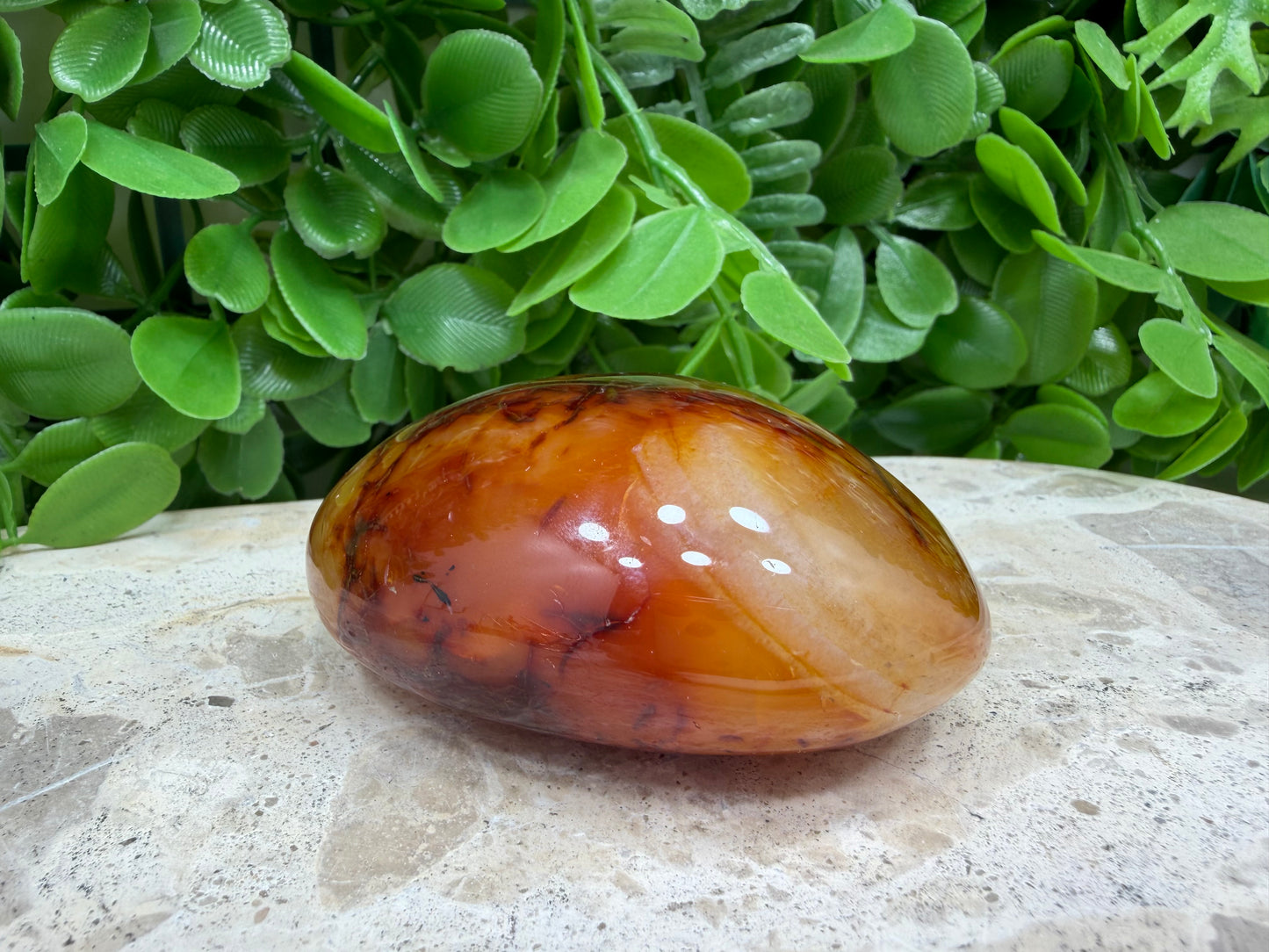 Carnelian Palm Stone 188g