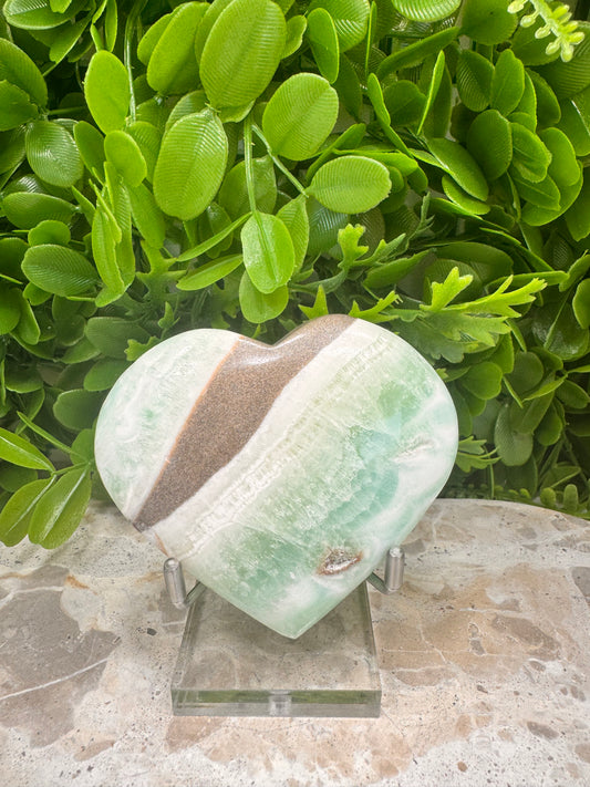 Caribbean Calcite Heart 248g