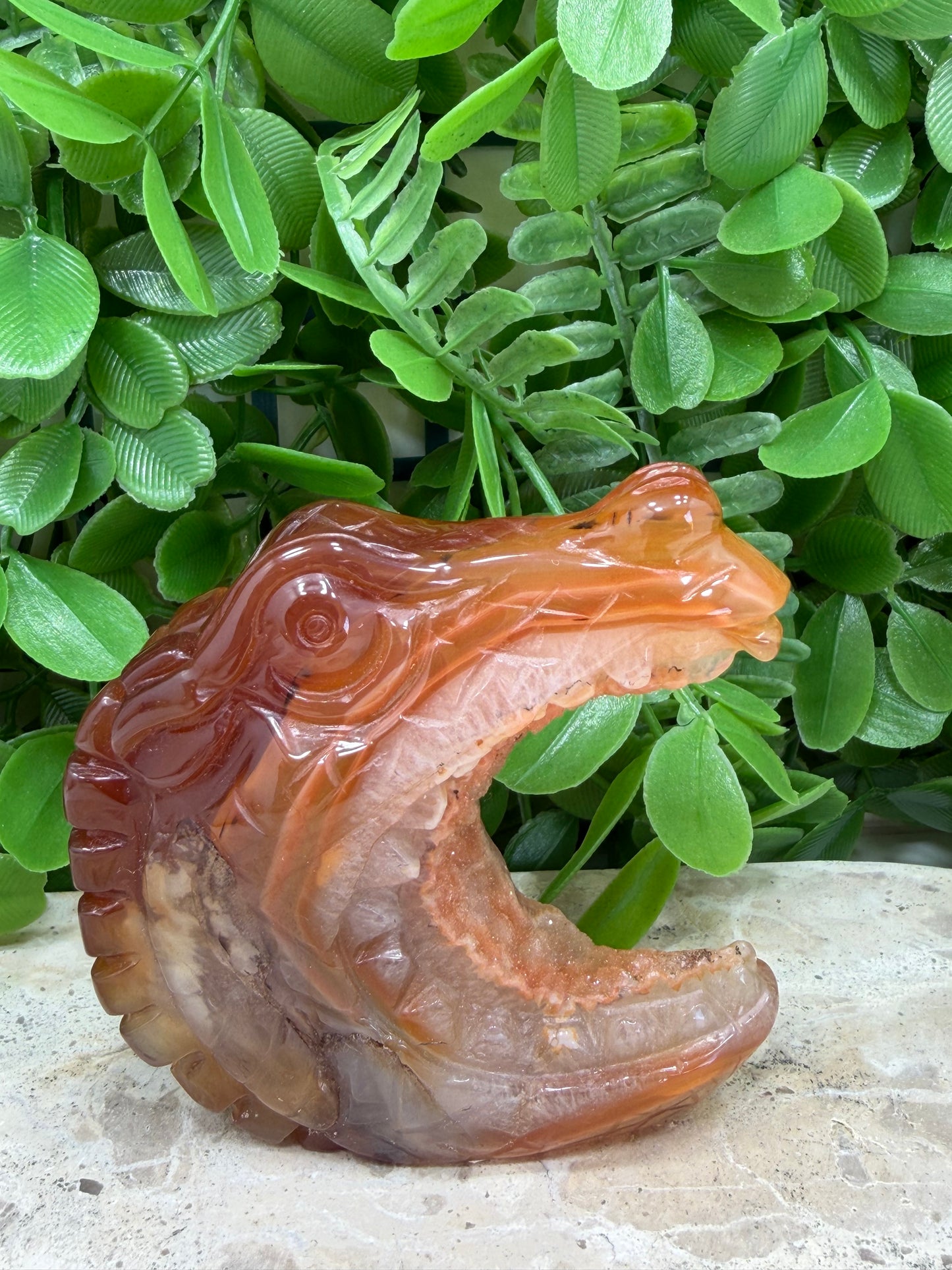 Carnelian Crocodile 254g