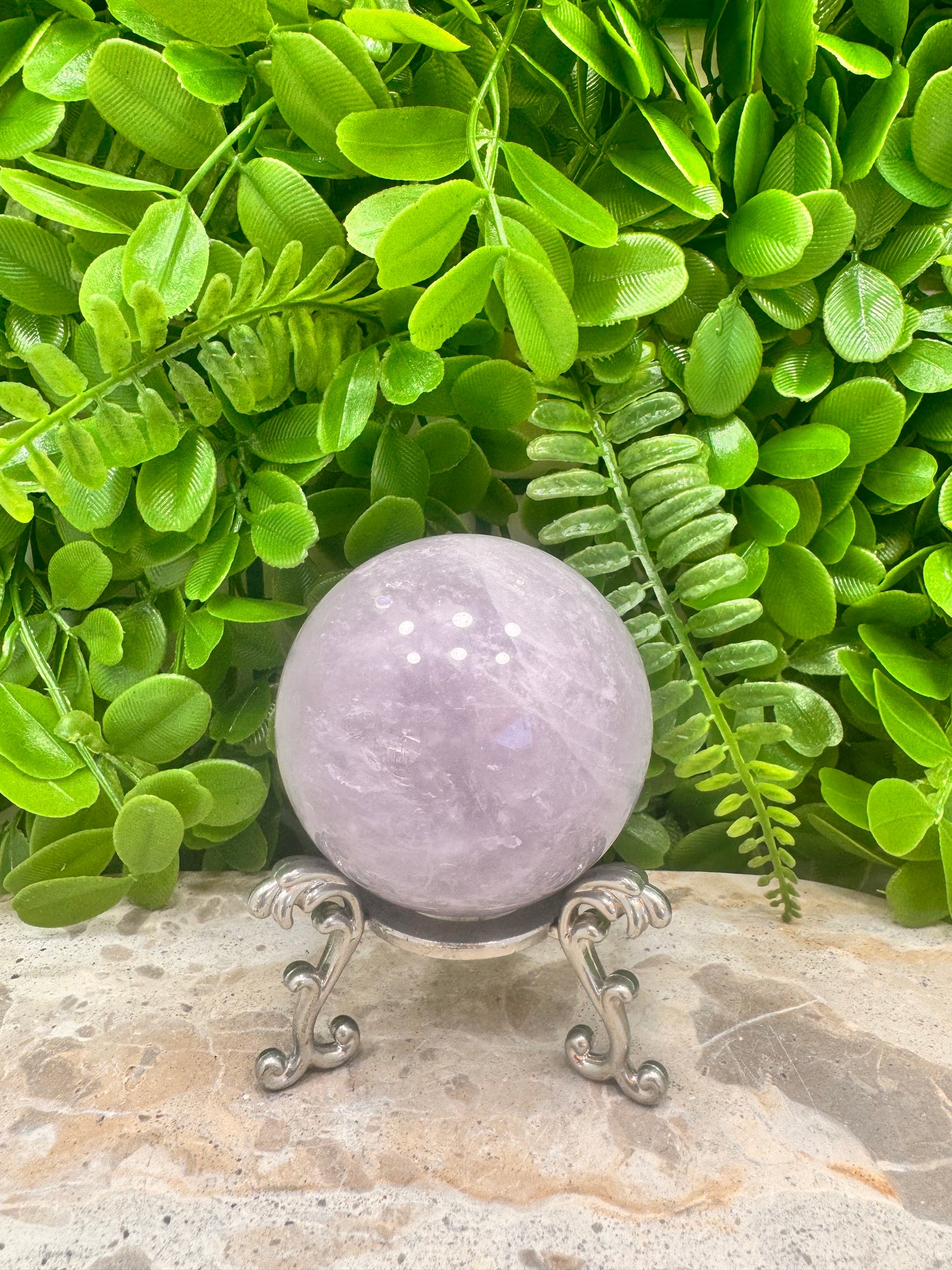 Lavender Rose Quartz Sphere 382g