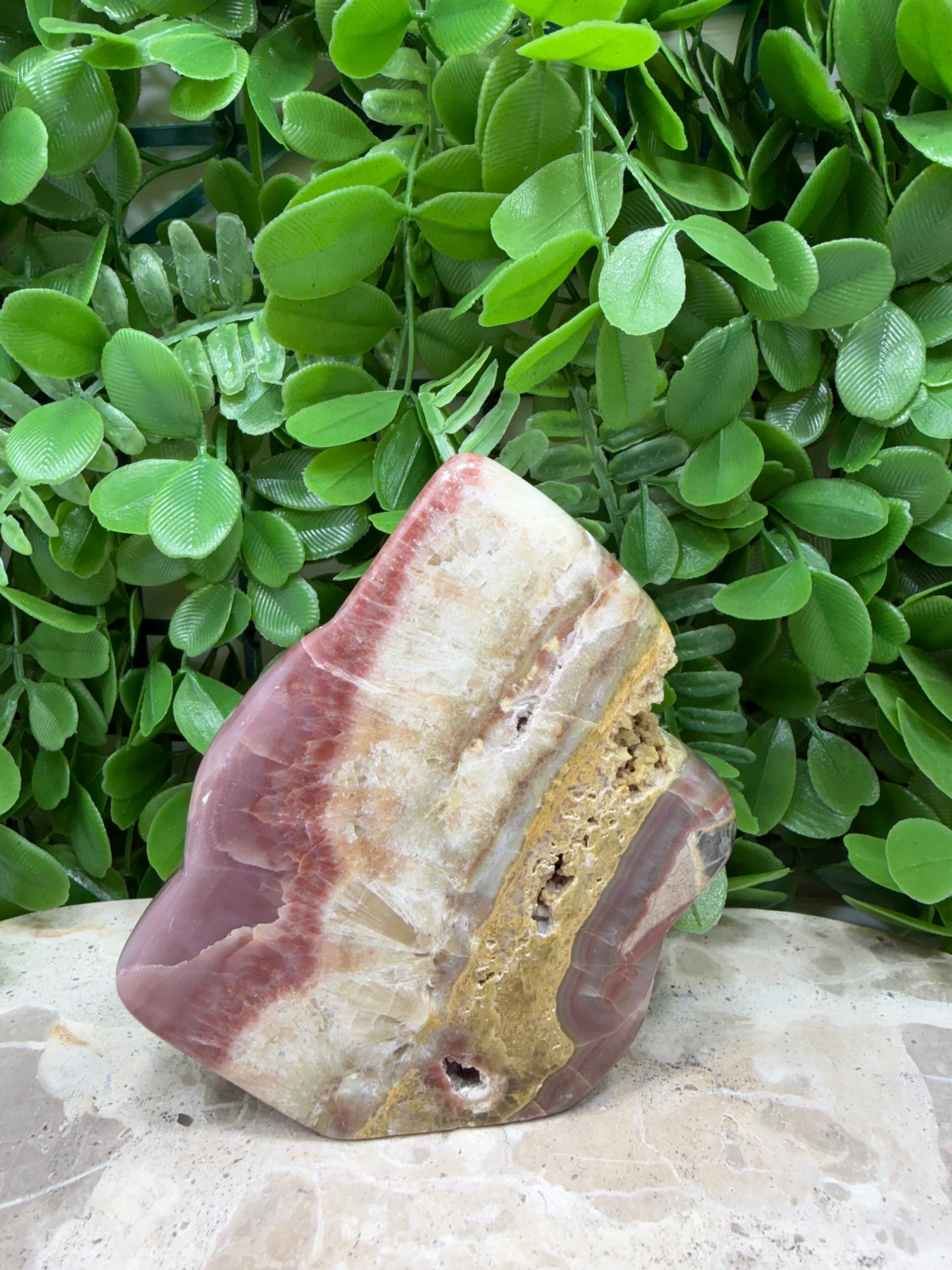 Pink Banded Onyx Freeform 400g