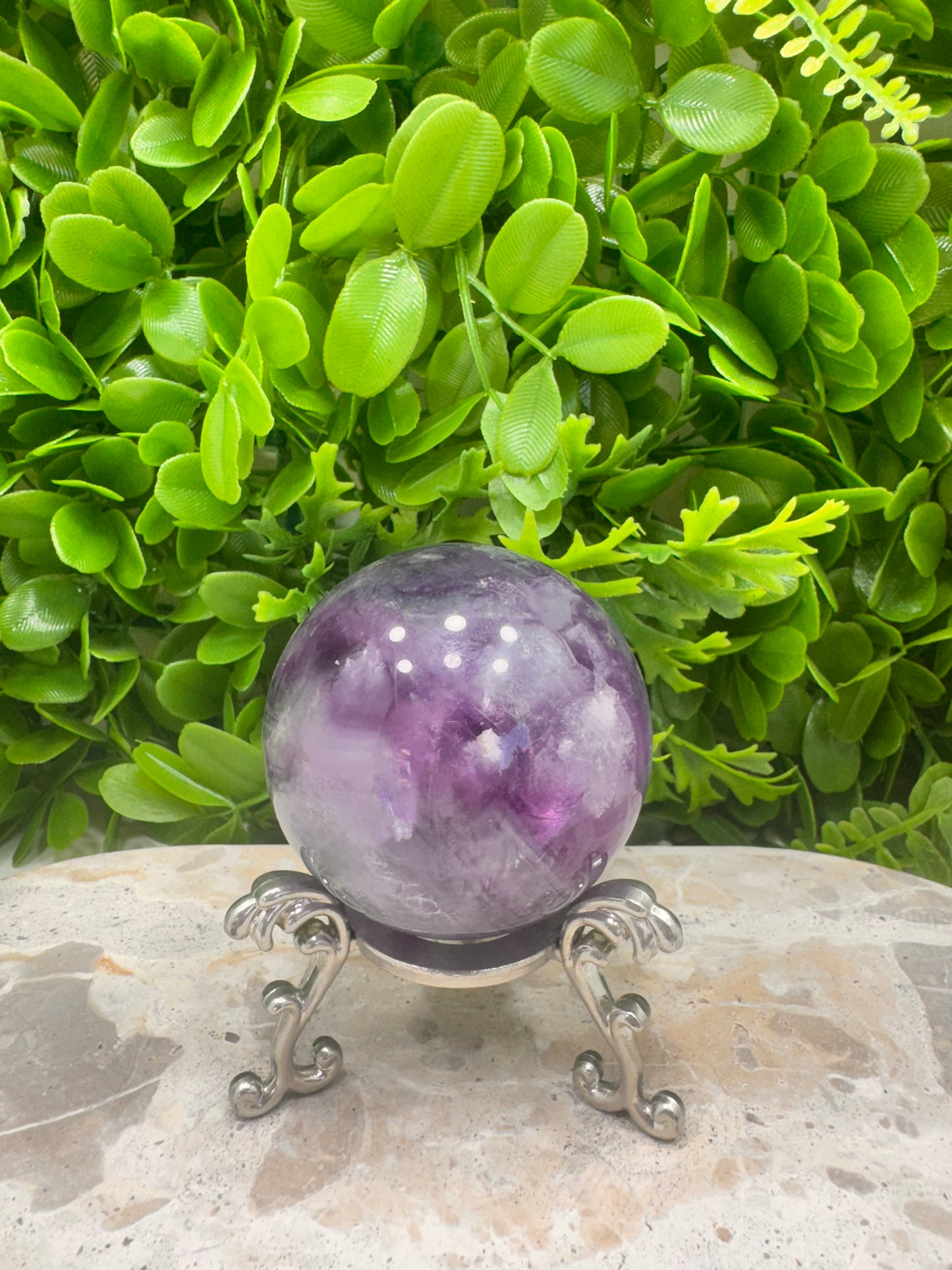 Purple Fluorite Sphere 394g