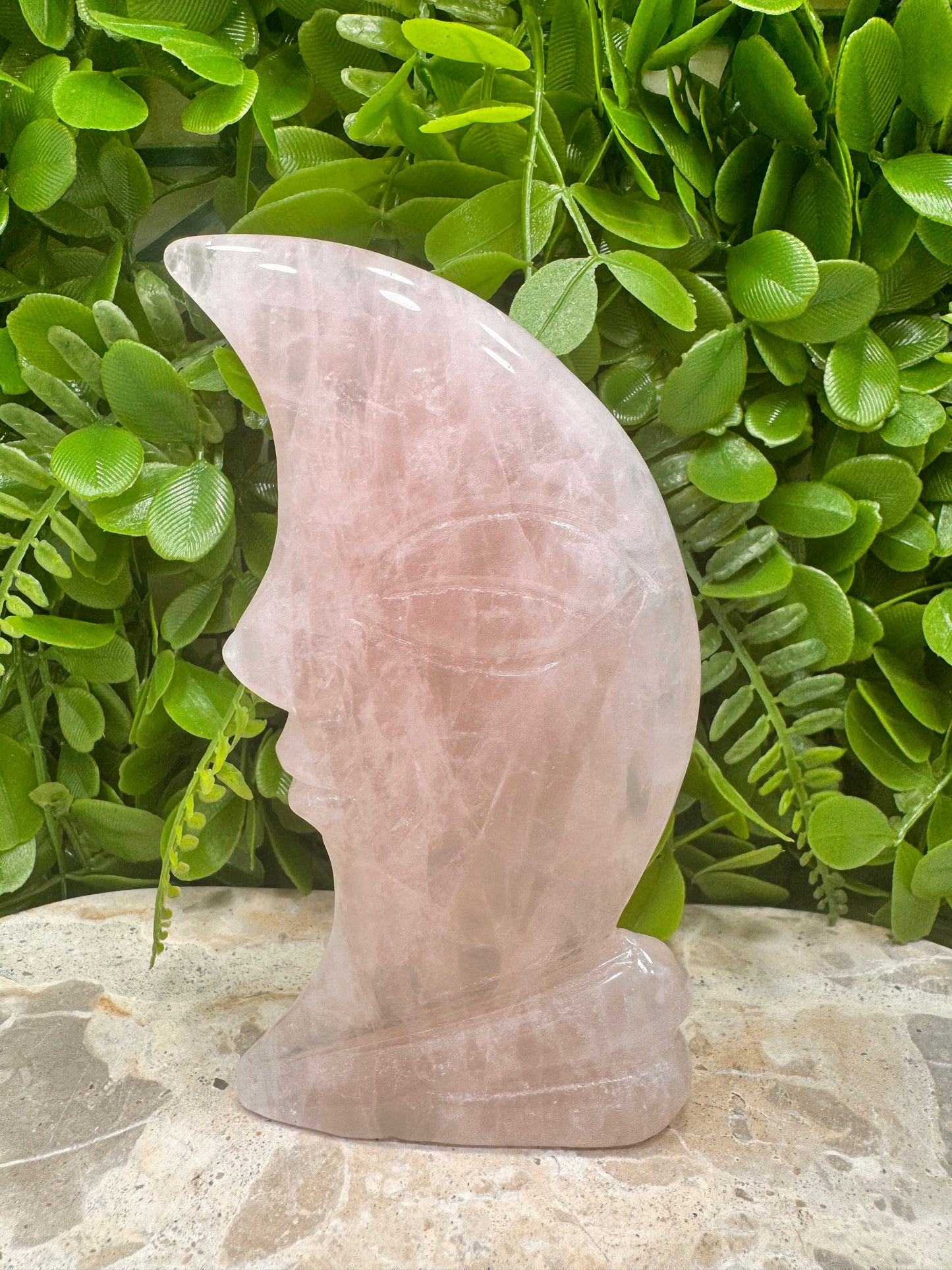 Rose Quartz Moon 348g