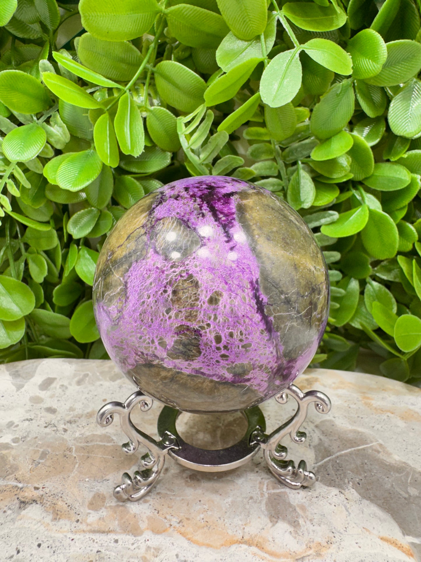 Atlantisite Stichtite Sphere 446g