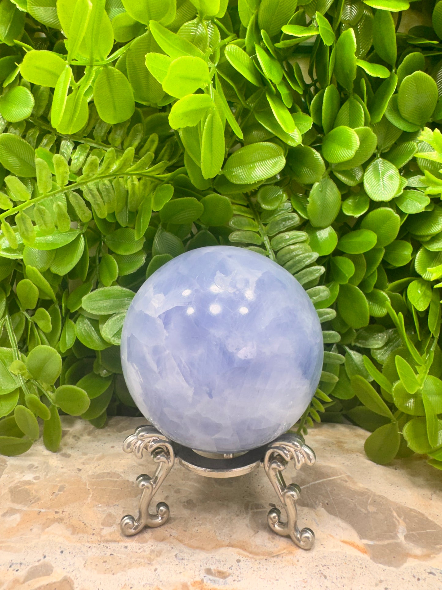 Blue Calcite Sphere 628g