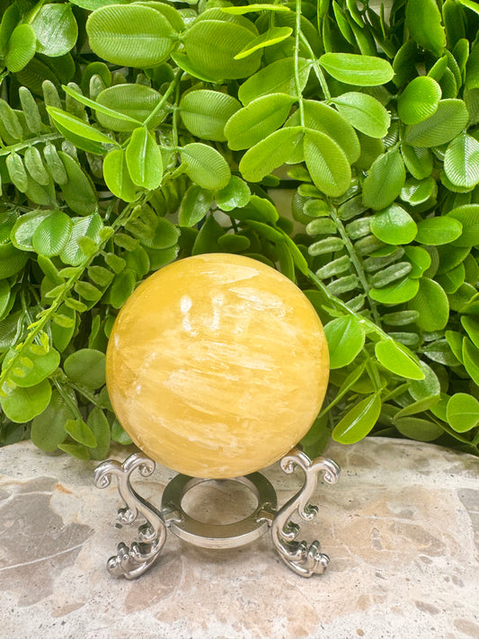 Lemon Calcite Sphere 488g