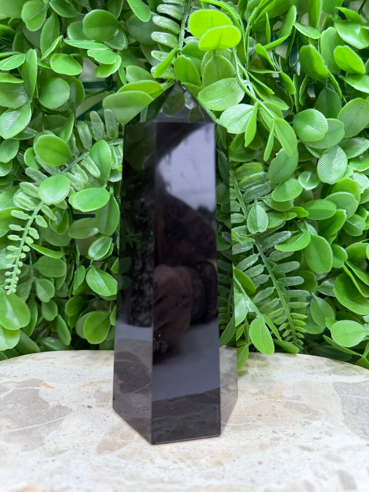 Black Obsidian Tower | Protection • Grounding • Strength