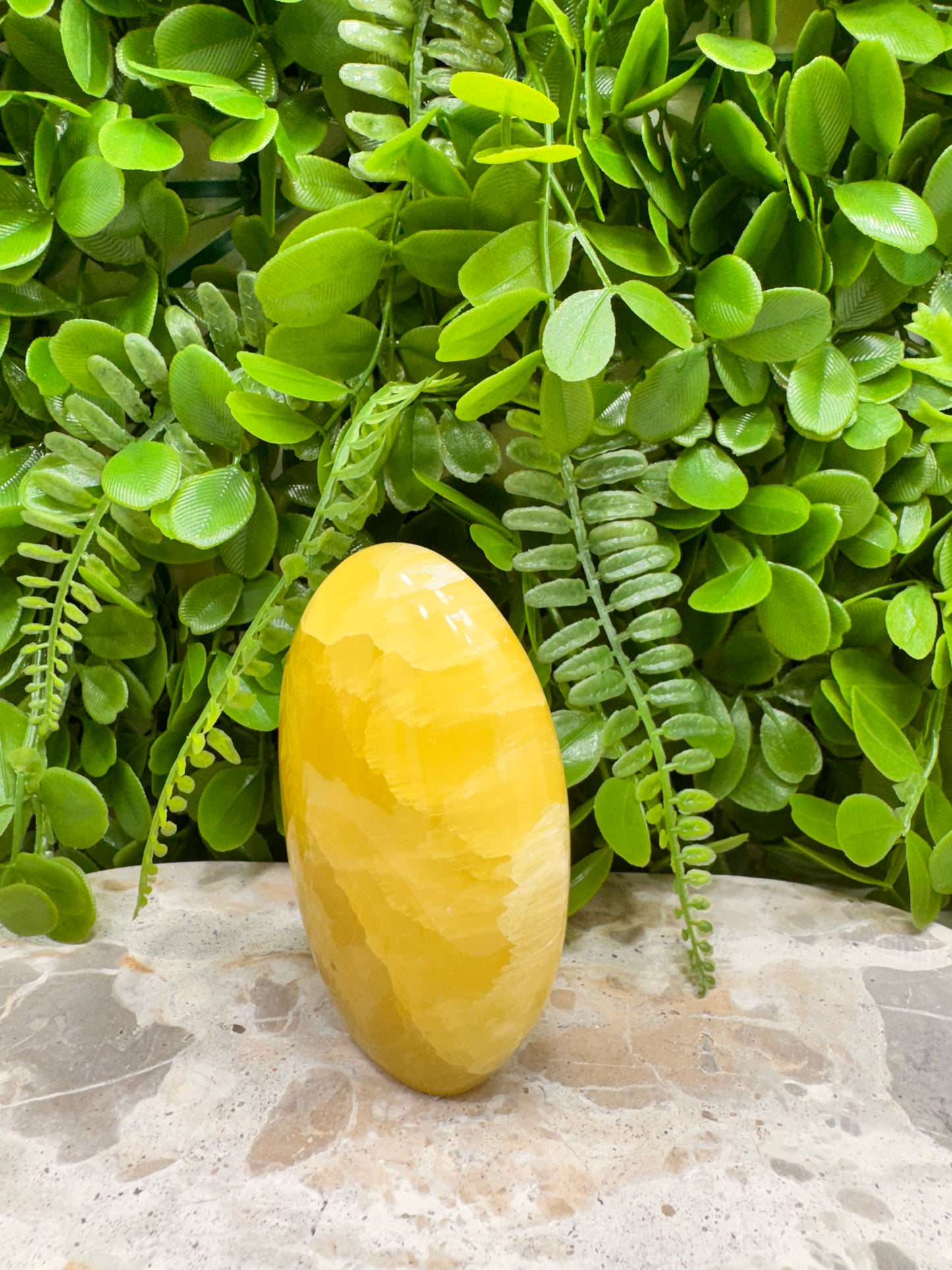 Standing Lemon Calcite 396g