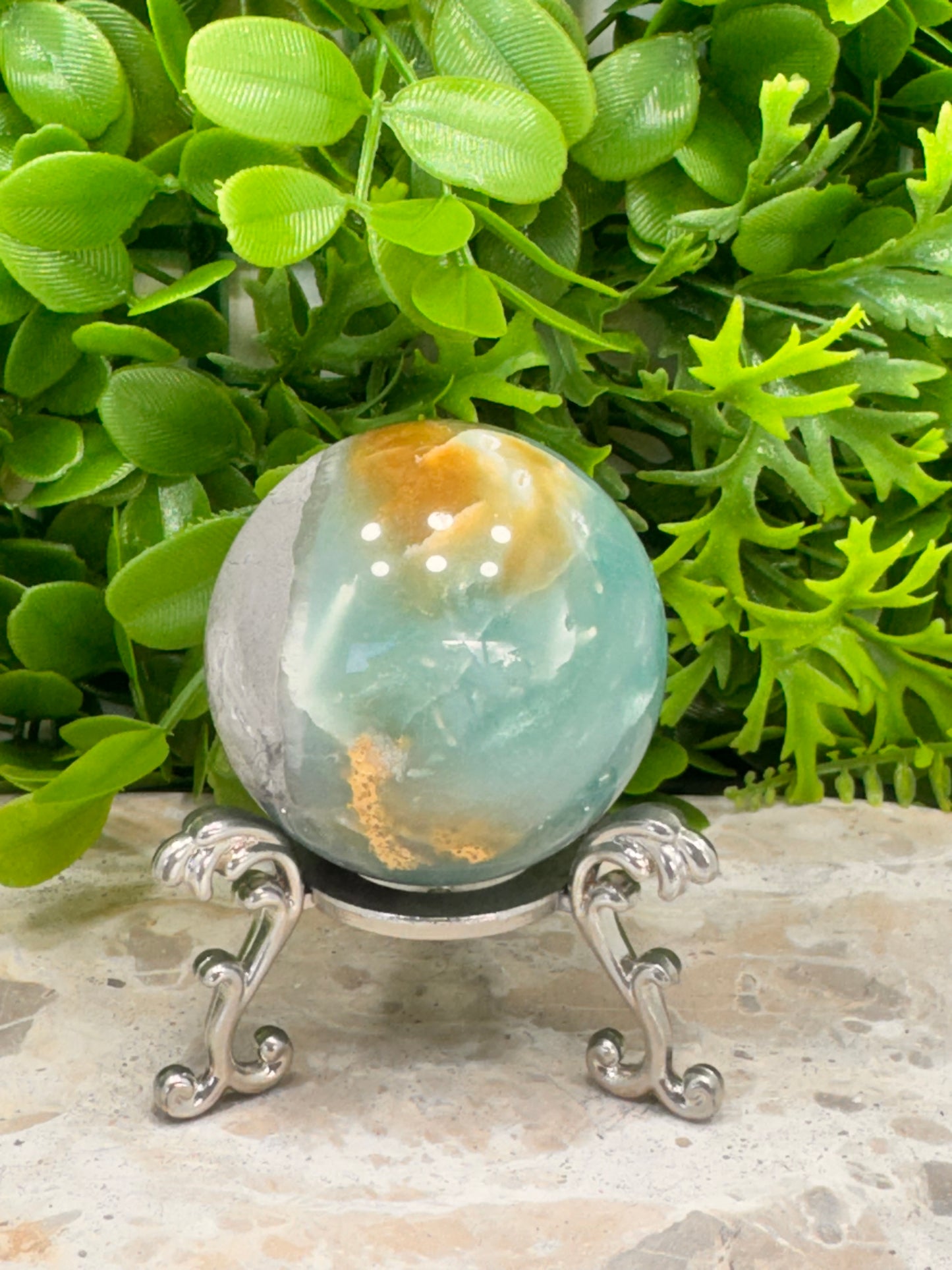 Sky Blue Opal Sphere 277g