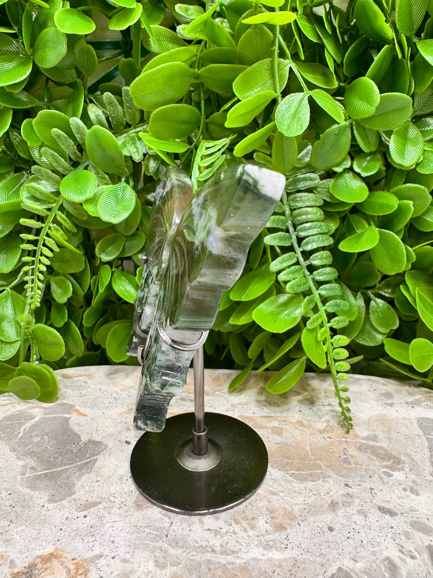 Moss Agate Butterfly 190g