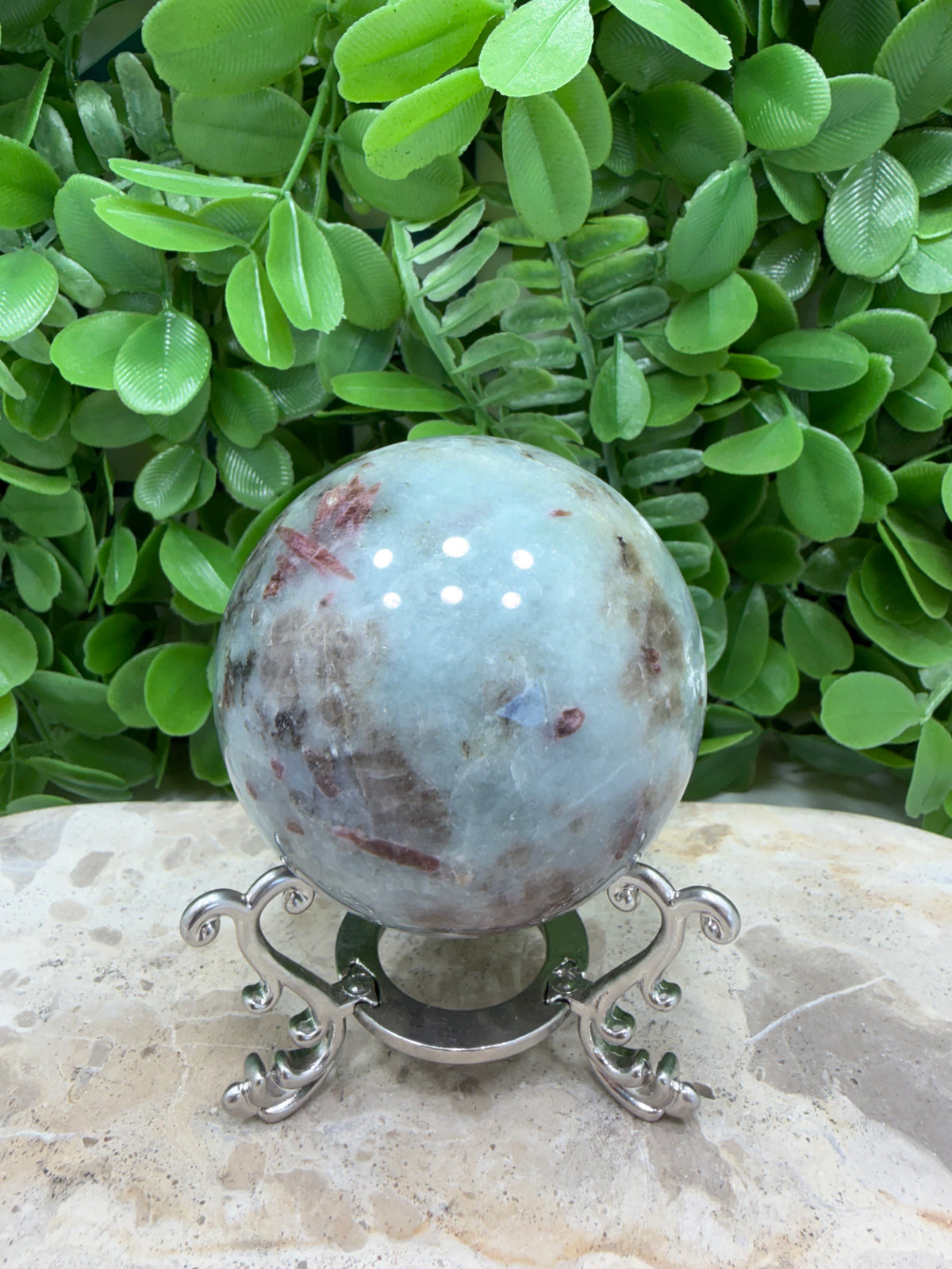 Unicorn Stone Sphere 404g | Calm • Love • Positivity