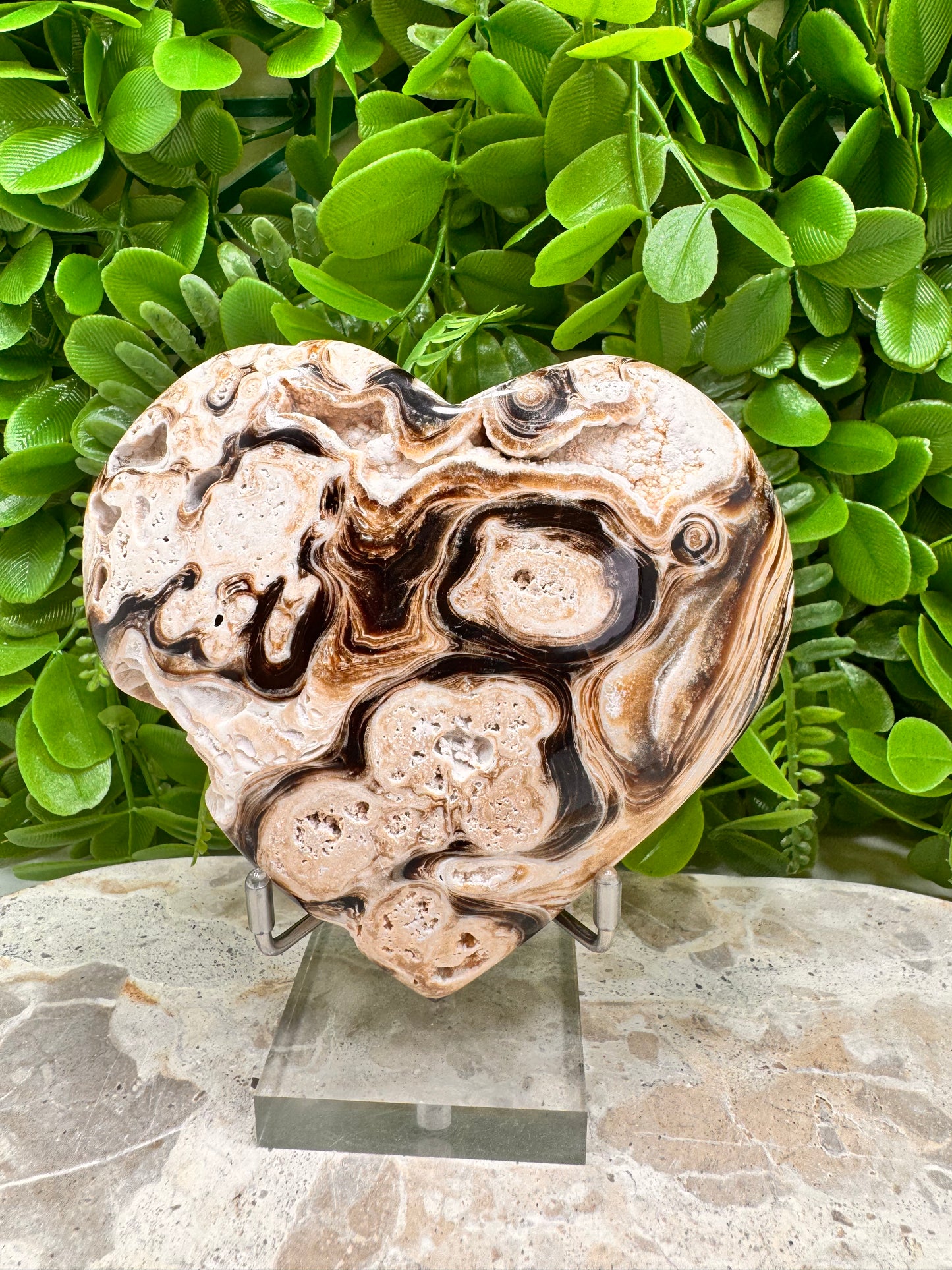 Chocolate Calcite Heart 470g