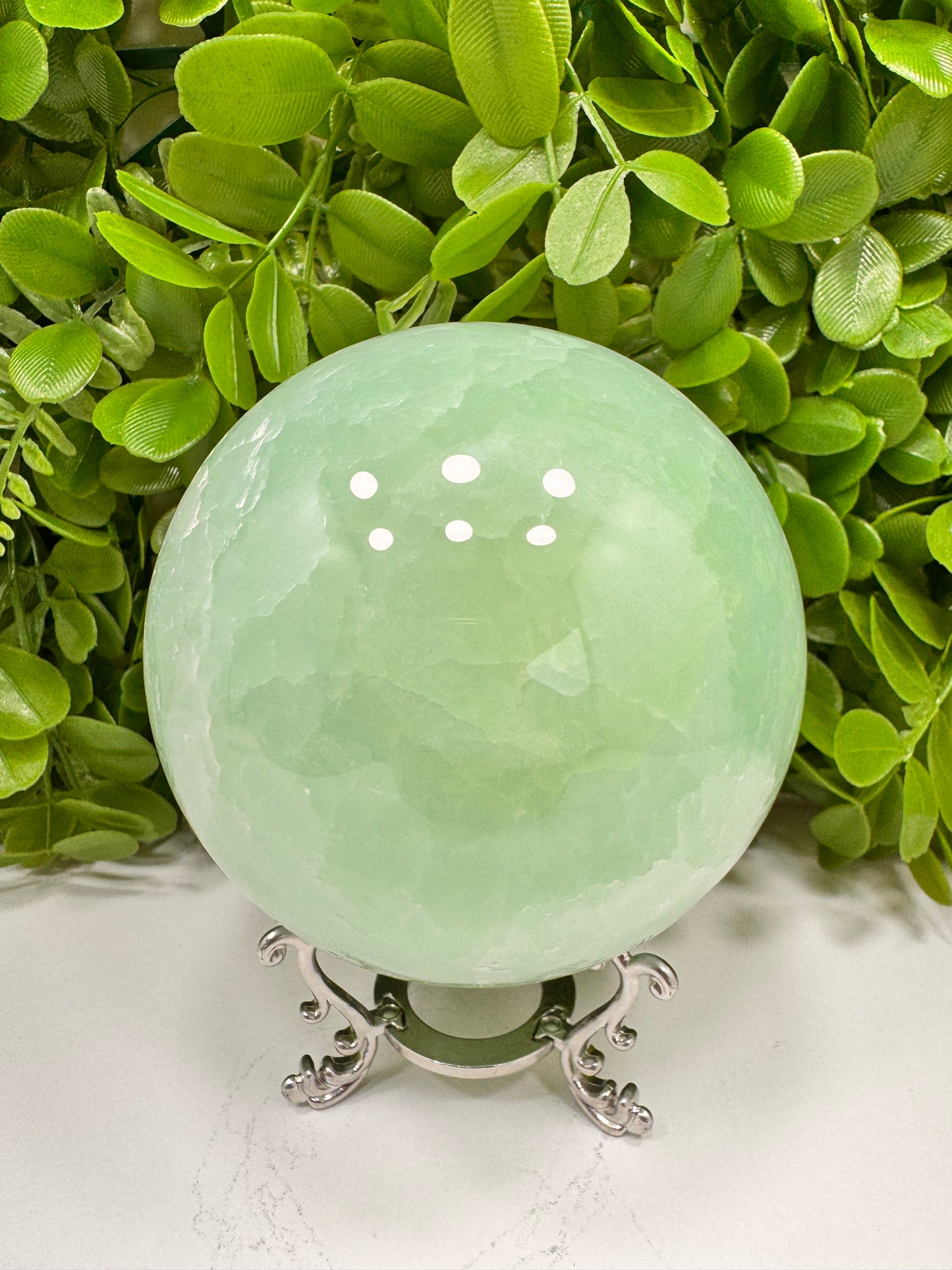 Pistachio Calcite Sphere 1814g
