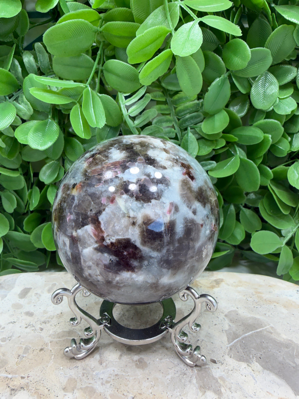 Unicorn Stone Sphere 578g | Calm • Love • Positivity
