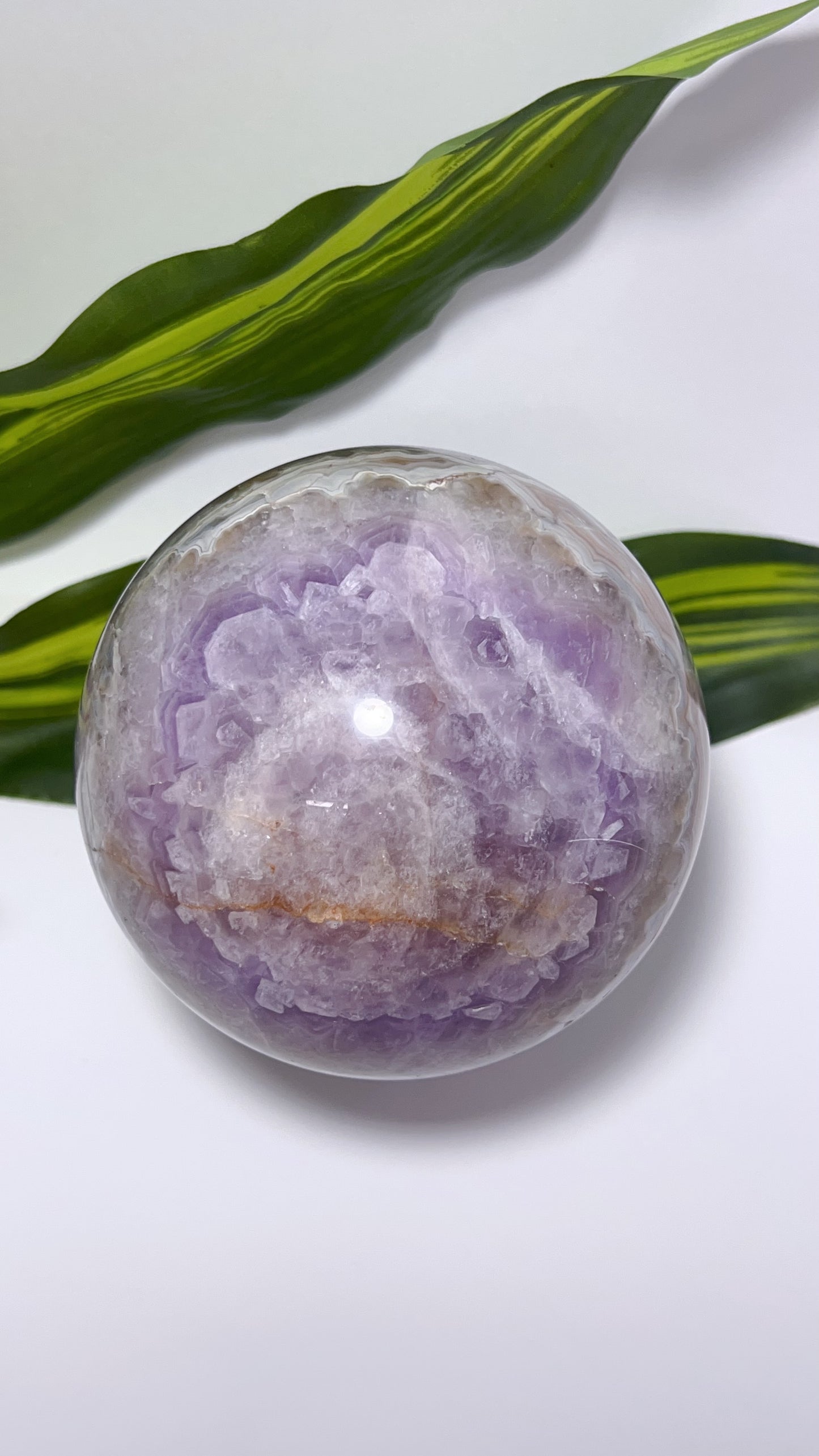 Amethyst and Mexican Agate Sphere 1318g