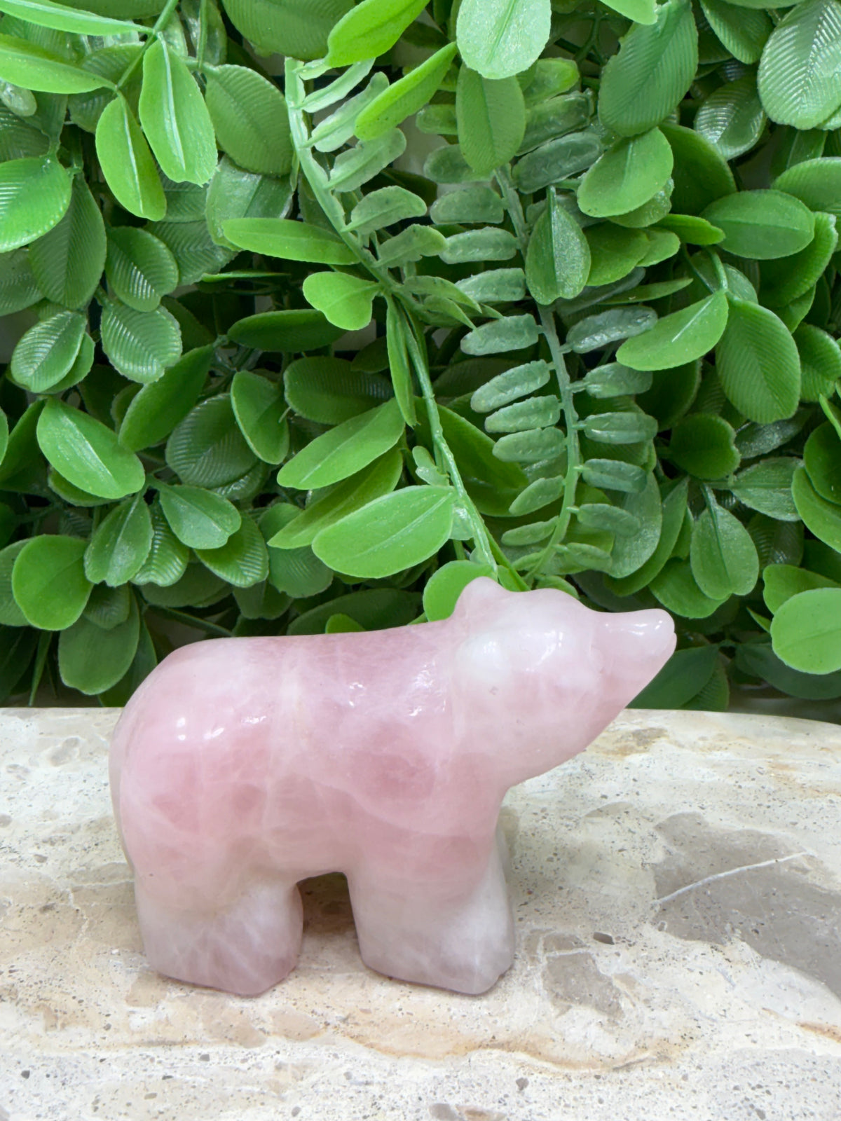 Rose Quartz Bear 180g | Love • Compassion • Healing