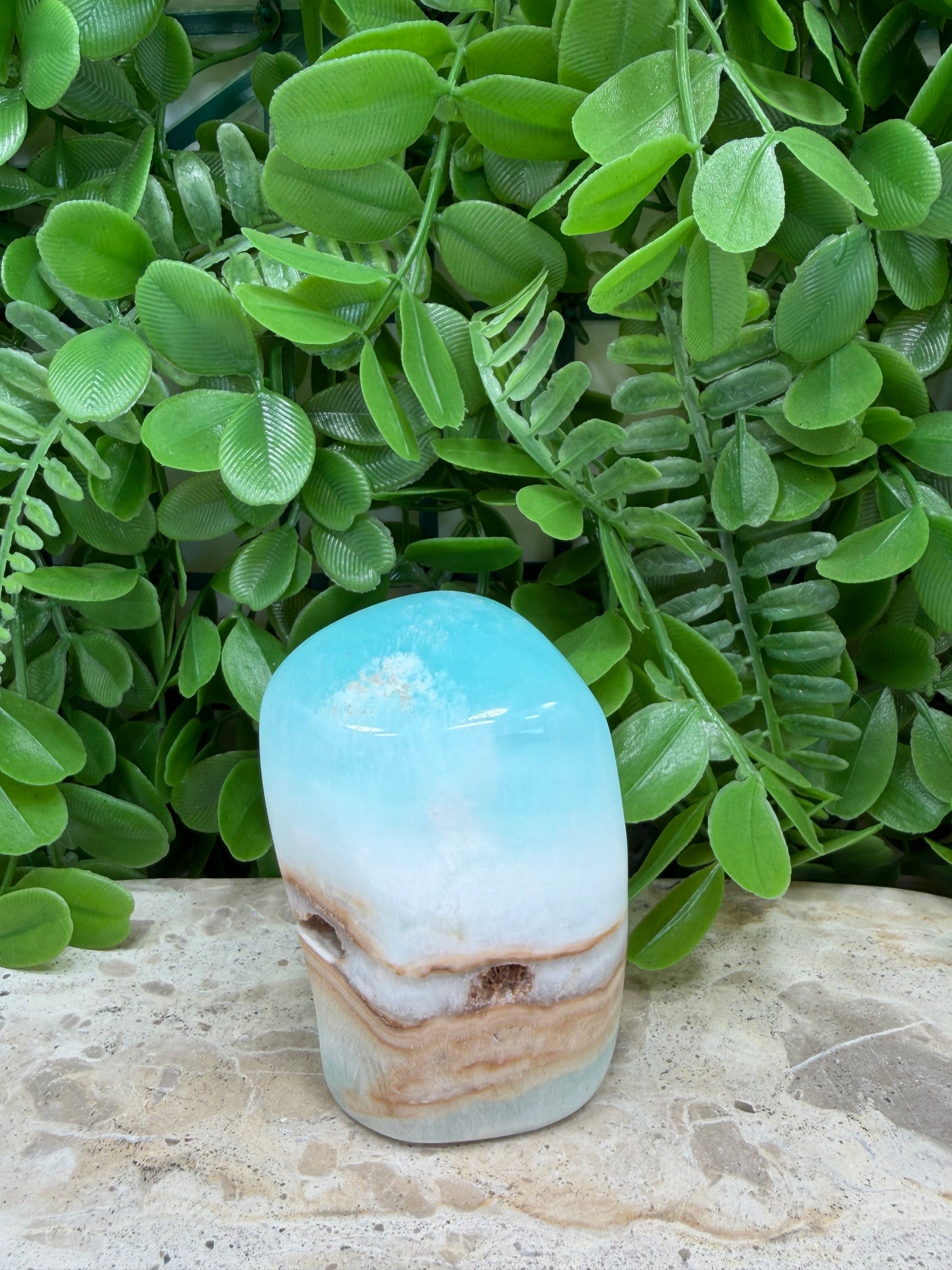 Aqua Caribbean Calcite Freeform 310g
