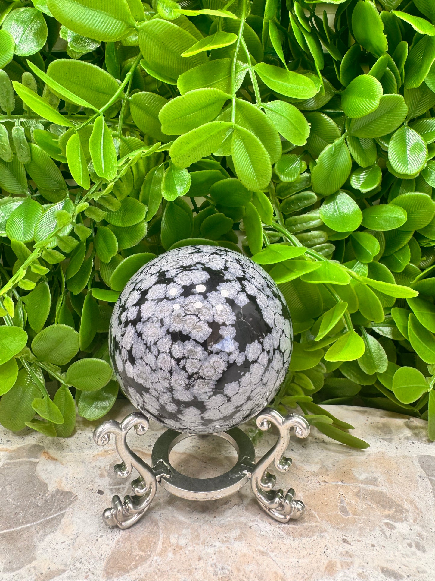 Snowflake Obsidian Sphere 330g