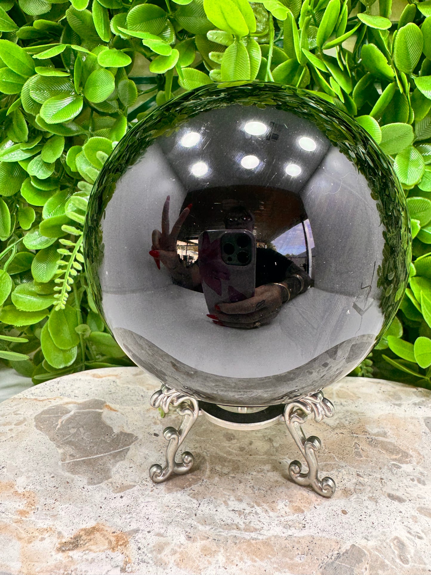 Silver Sheen Obsidian Sphere 2040g