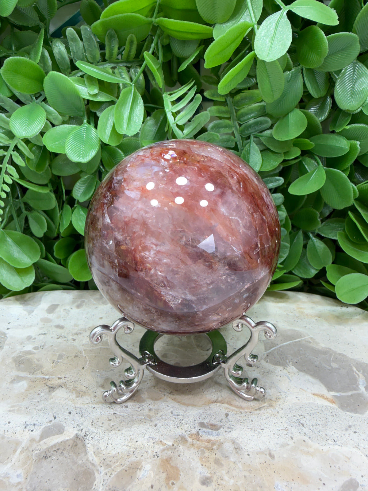 Fire Quartz Sphere 572g