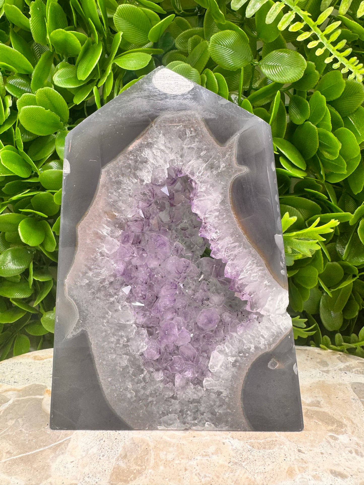 Agate/Amethyst Freeform 638g