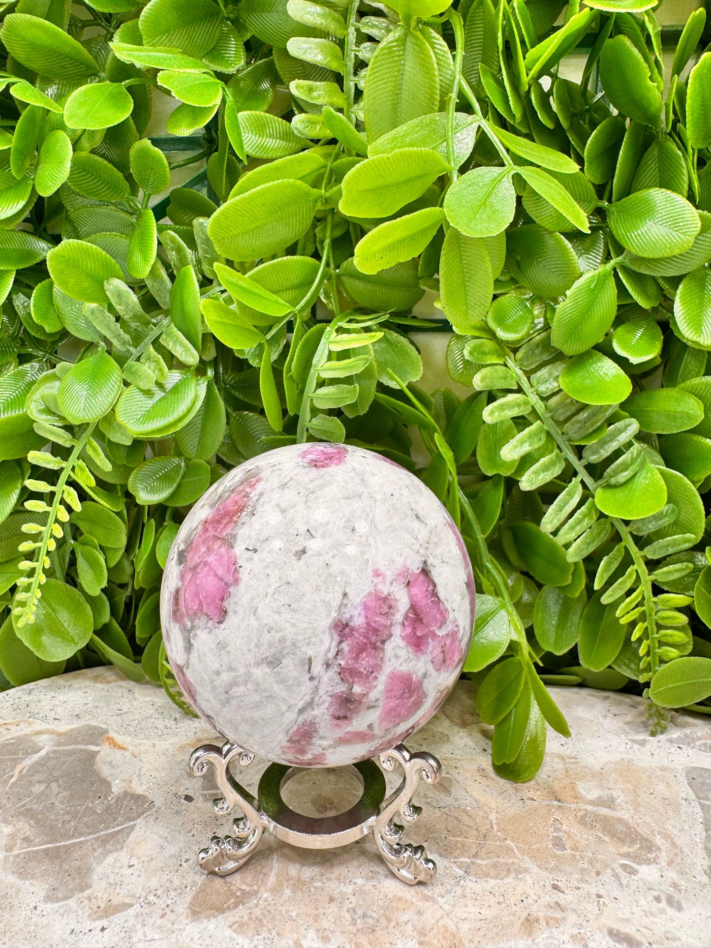 Pink Tourmaline Sphere 440g