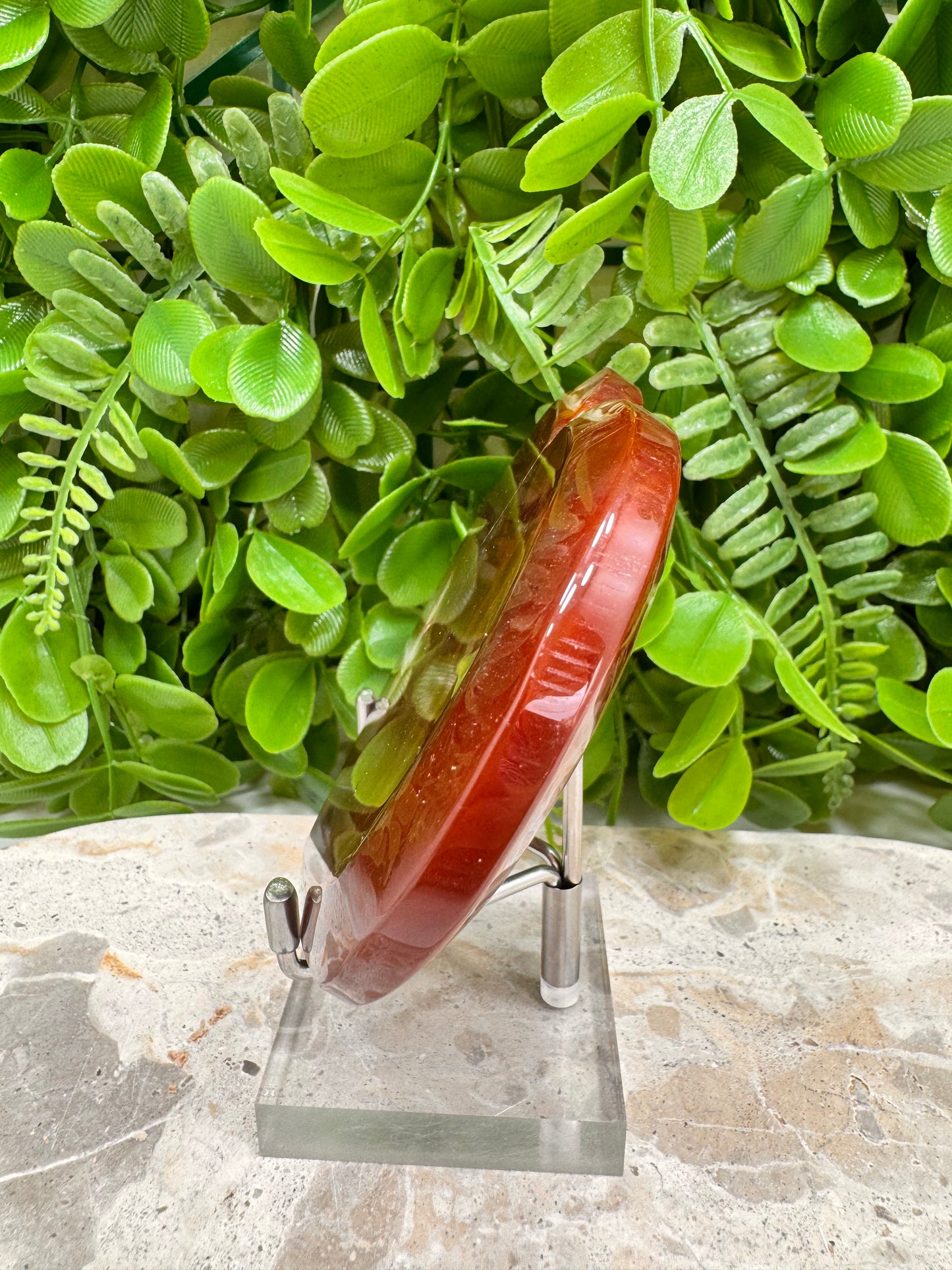 Carnelian Druzy Heart 222g