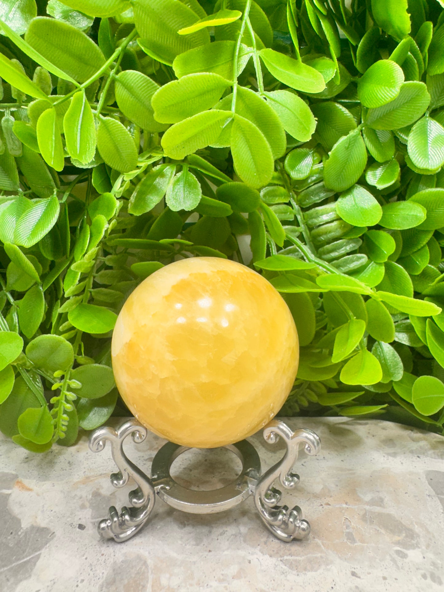 Lemon Calcite Sphere 360g