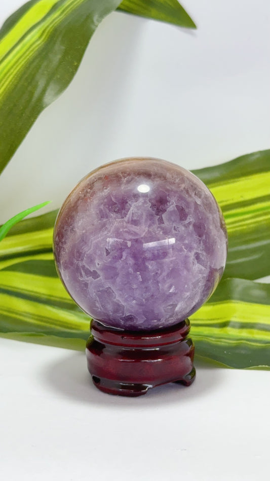 Amethyst and Mexican Agate Sphere 330g