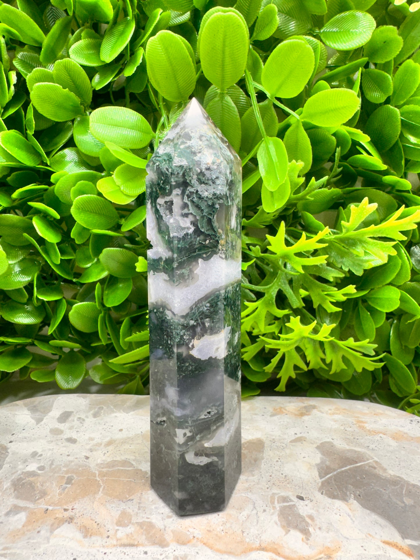 Moss Agate Tower 262g