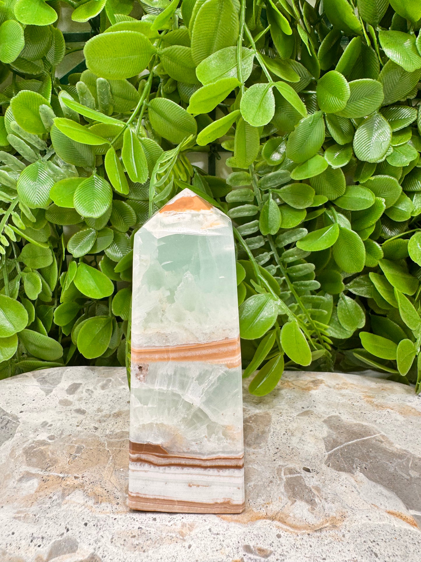 Aqua Caribbean Calcite Tower 332g