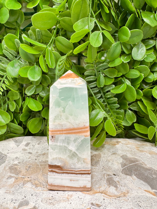 Aqua Caribbean Calcite Tower 332g