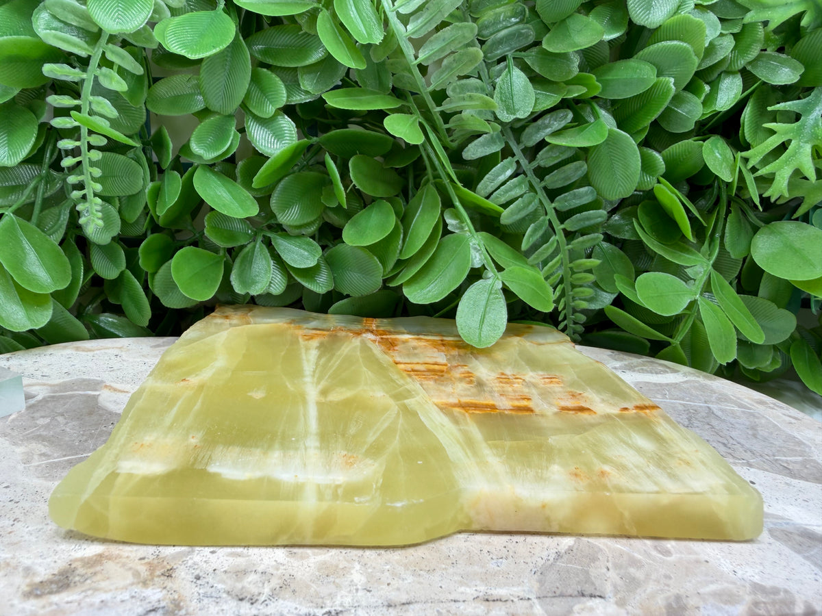 Lemon Banded Calcite Slab | Joy • Confidence • Motivation