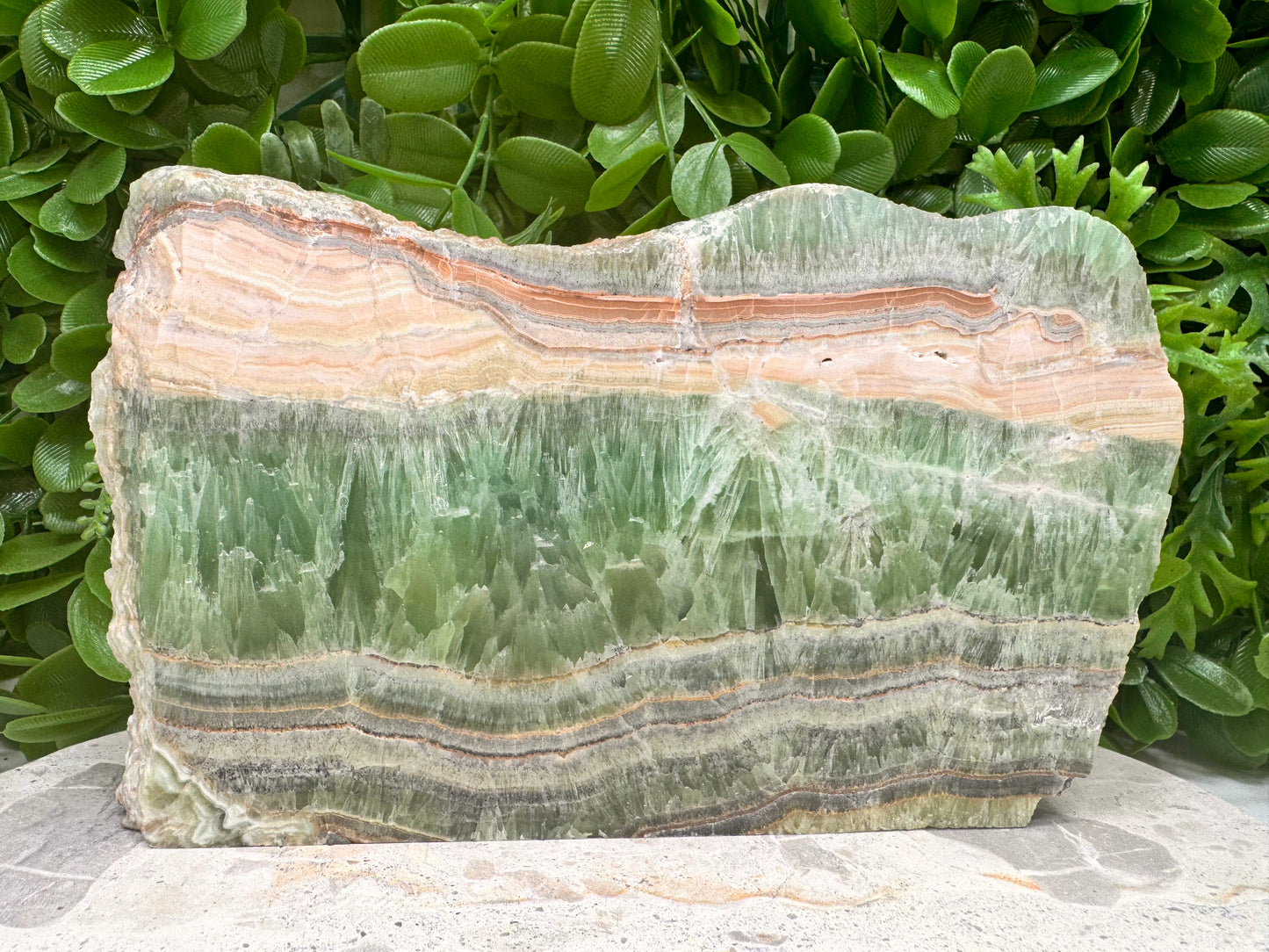 Emerald Kiwi Calcite Slab 942g